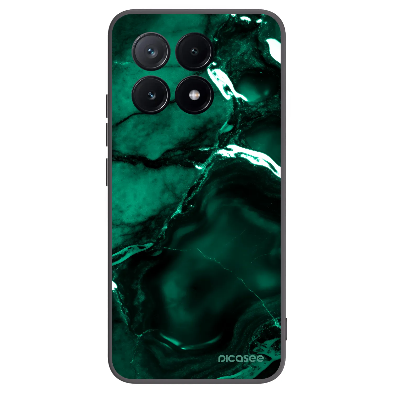 Picasee Μαύρη θήκη σιλικόνης για Xiaomi Poco X6 Pro - Dark emerald