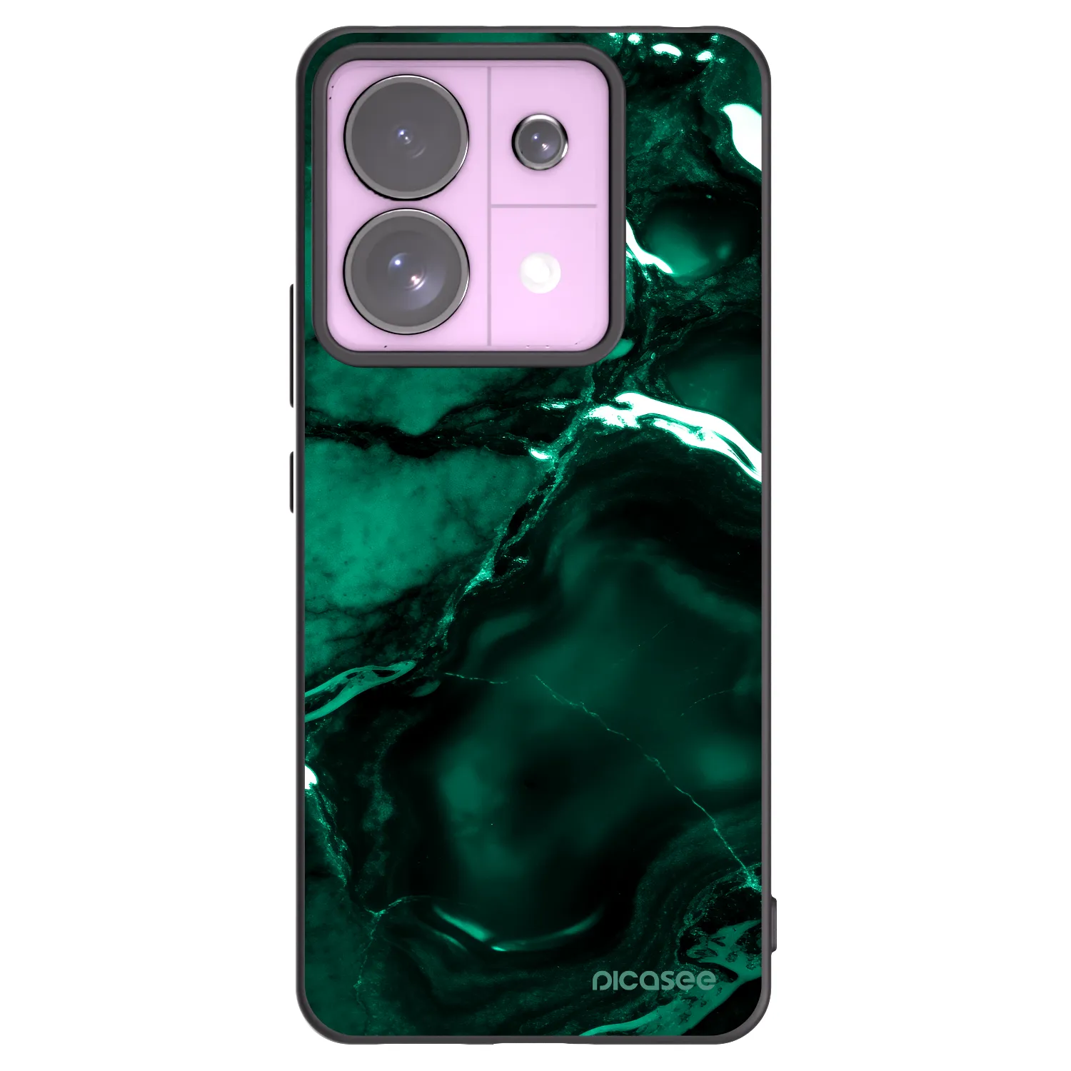 Picasee Μαύρη θήκη σιλικόνης για Xiaomi Redmi Note 13 Pro 5G - Dark emerald