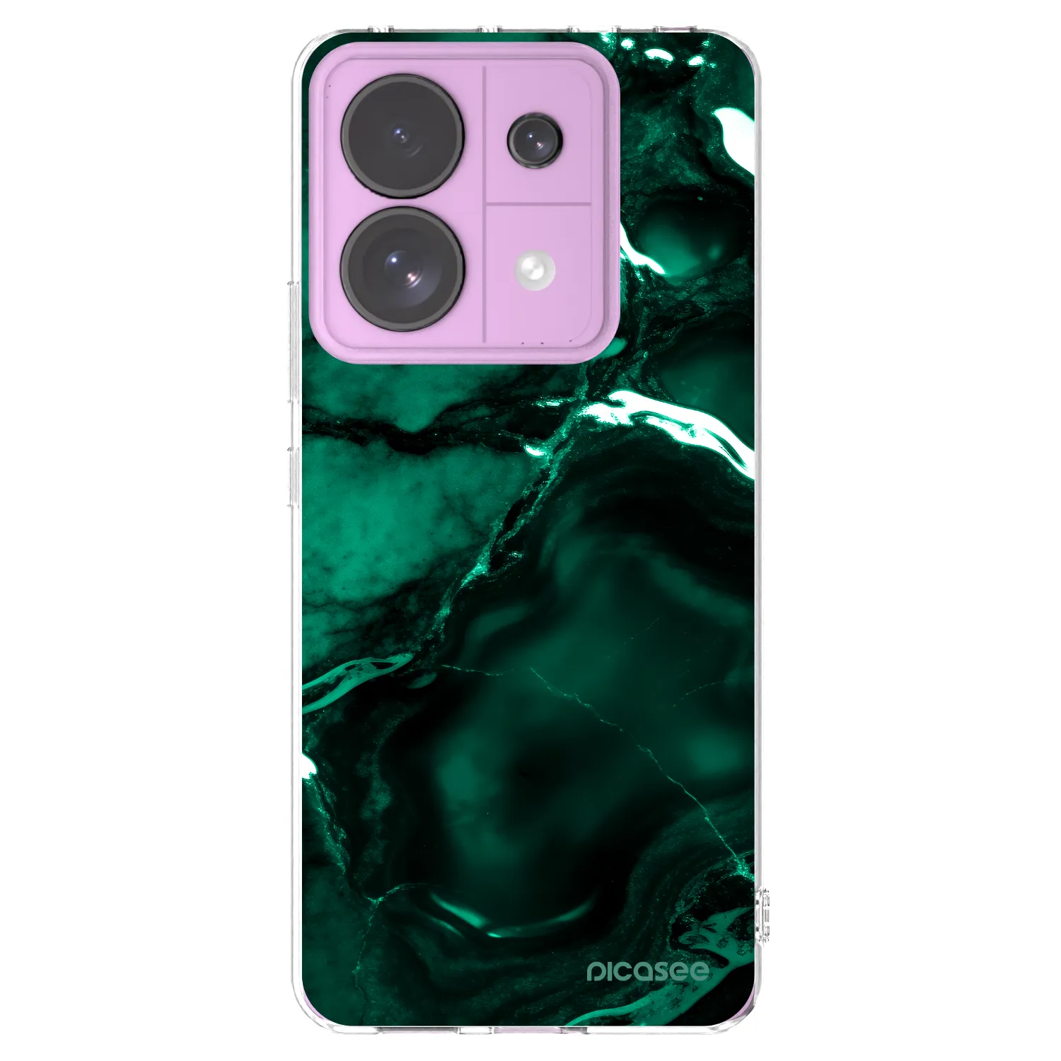 Picasee διαφανής θήκη σιλικόνης Xiaomi Redmi Note 13 Pro 5G - Dark emerald