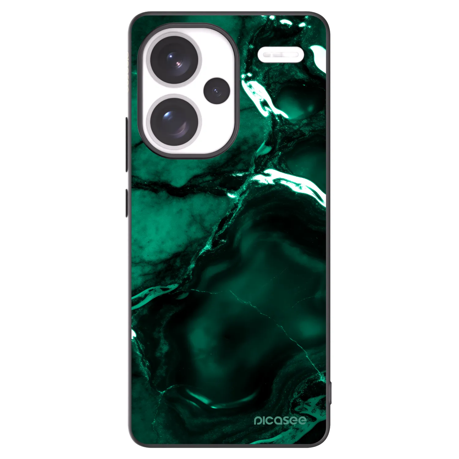 Picasee Μαύρη θήκη σιλικόνης για Xiaomi Redmi Note 13 Pro+ 5G - Dark emerald