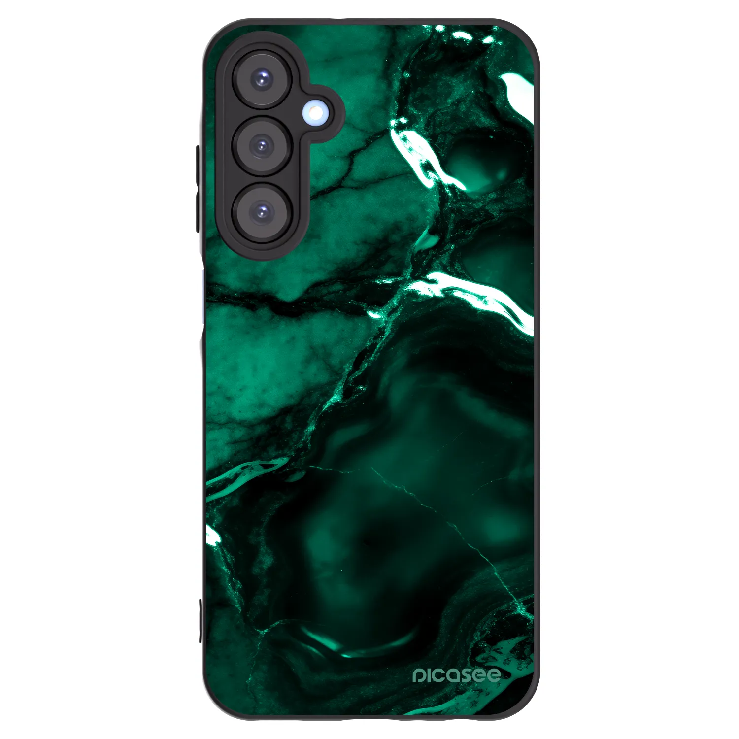 Picasee Μαύρη θήκη σιλικόνης για Samsung Galaxy A25 A256B 5G - Dark emerald