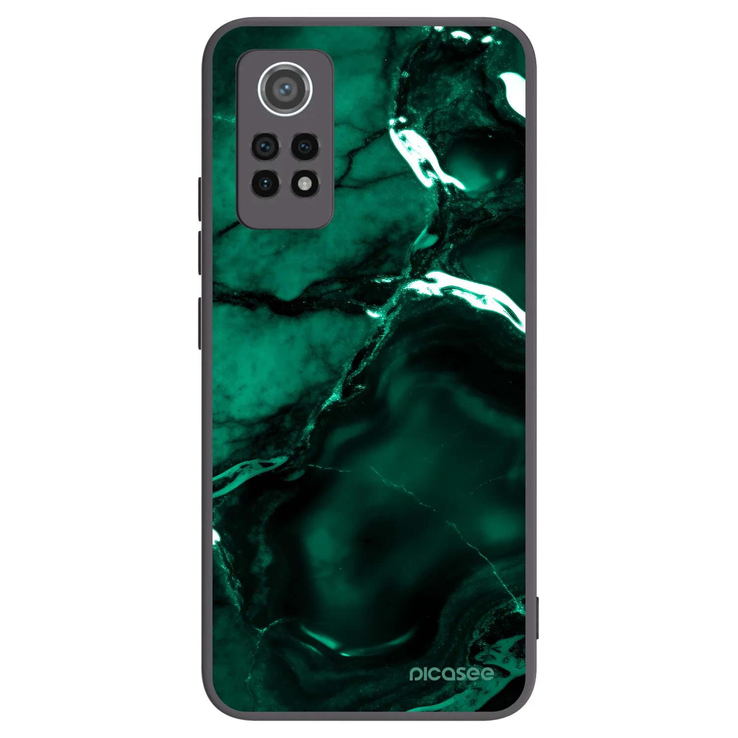 Picasee Μαύρη θήκη σιλικόνης για Xiaomi Redmi Note 12 Pro 4G - Dark emerald