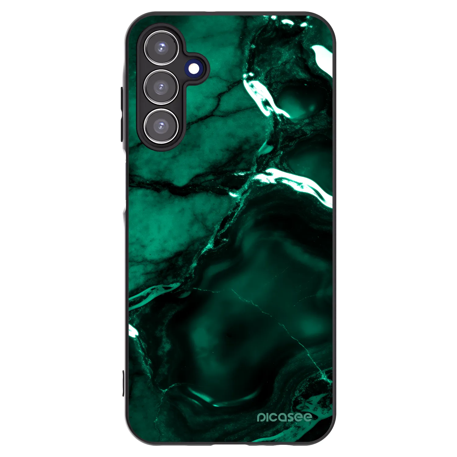Picasee Μαύρη θήκη σιλικόνης για Samsung Galaxy A15 A156B 5G - Dark emerald