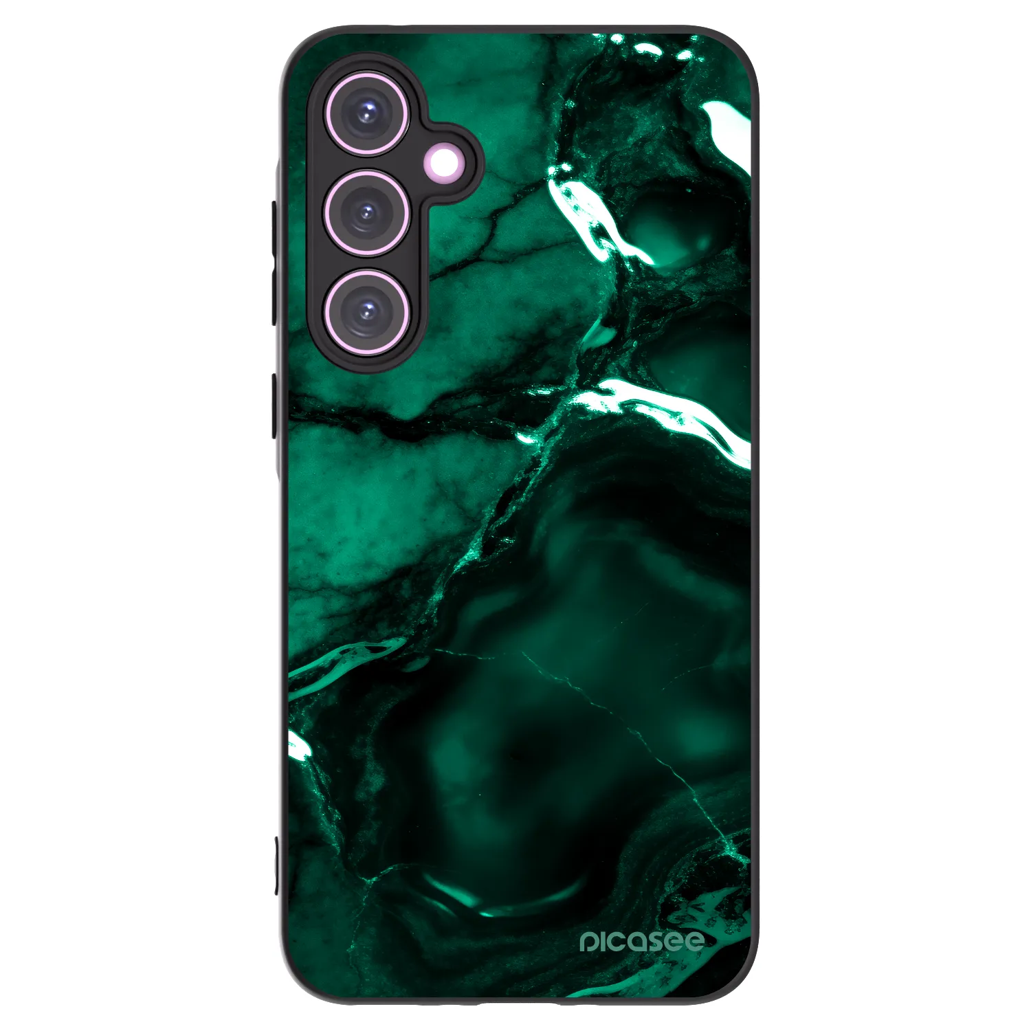 Picasee Μαύρη θήκη σιλικόνης για Samsung Galaxy A35 5G A356B - Dark emerald
