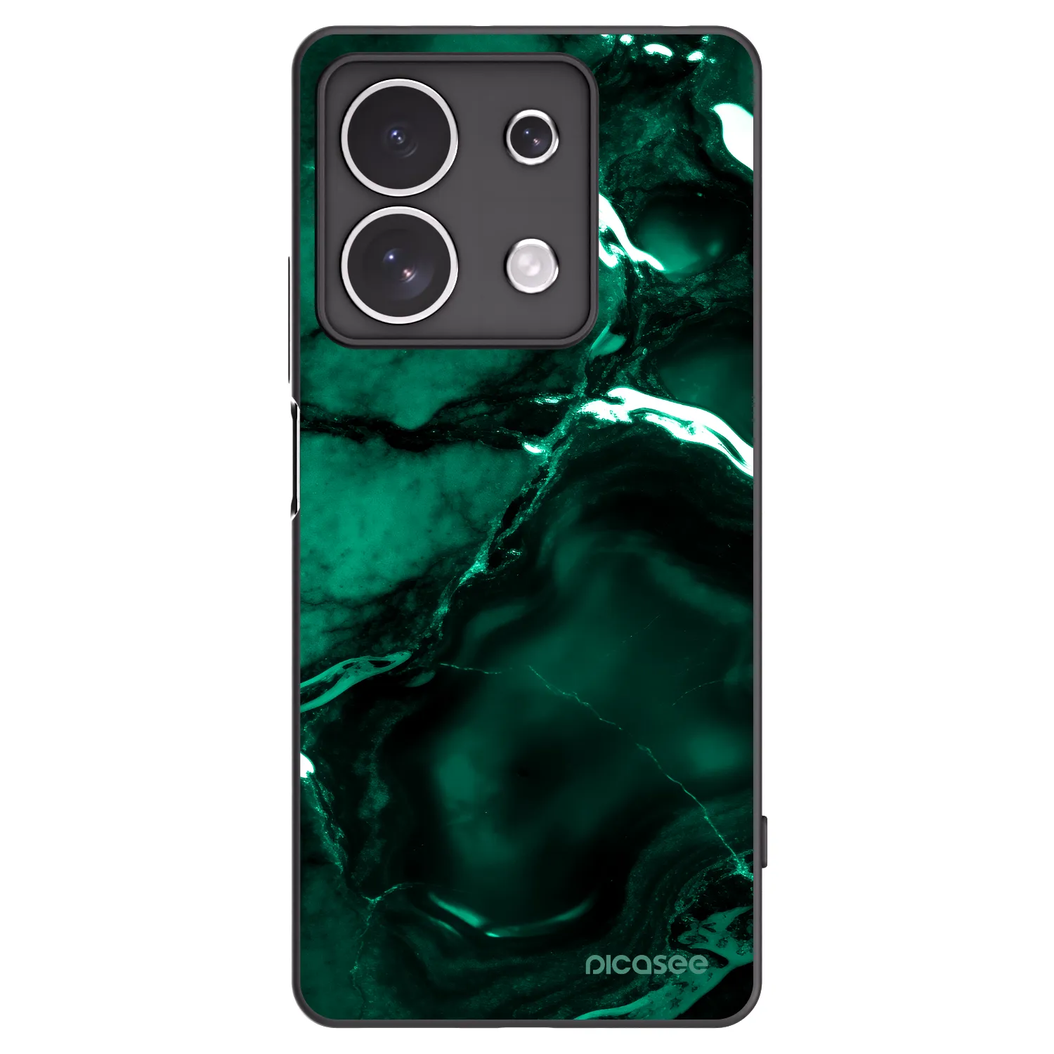Picasee Μαύρη θήκη σιλικόνης για Xiaomi Redmi Note 13 4G - Dark emerald