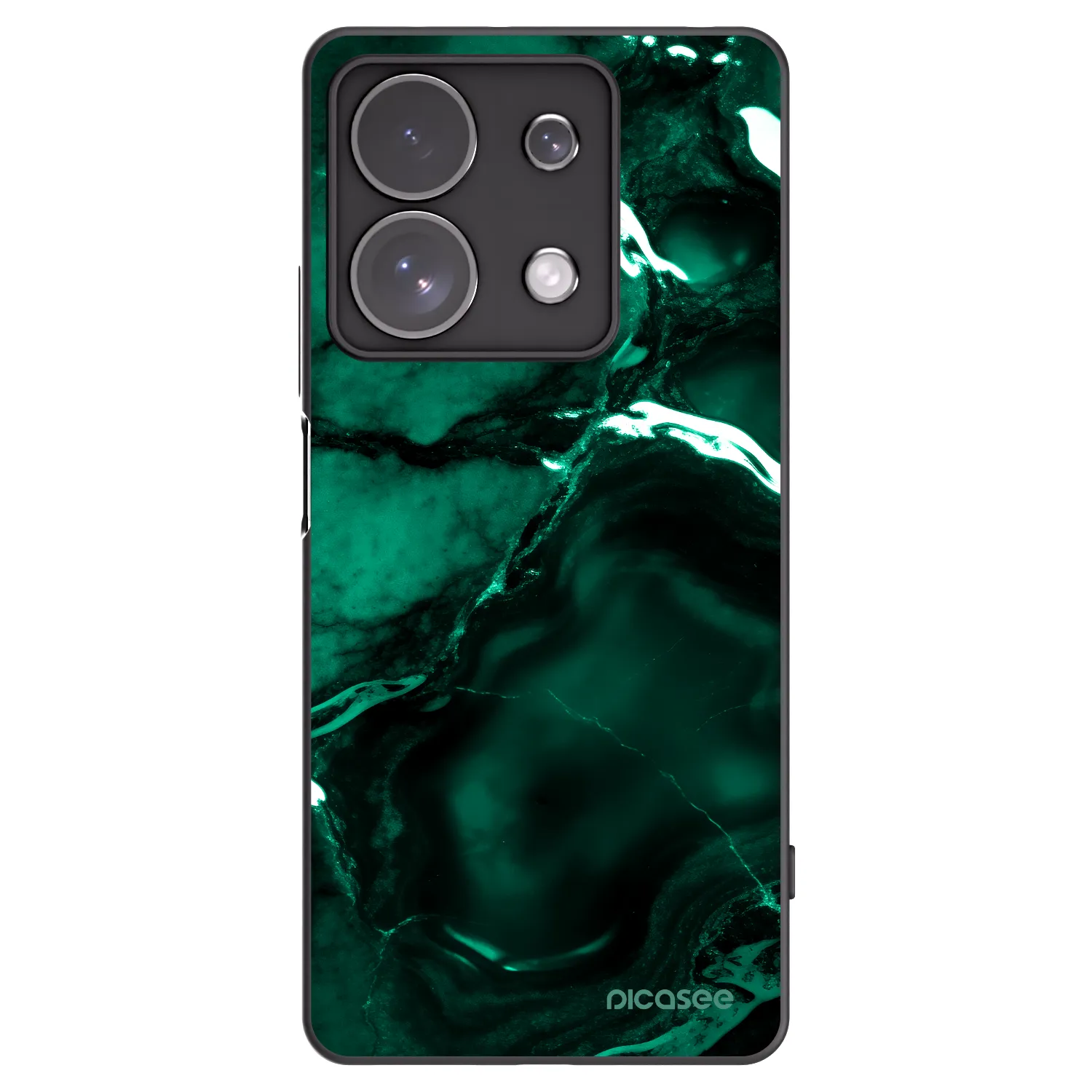 Picasee Μαύρη θήκη σιλικόνης για Xiaomi Redmi Note 13 Pro 4G - Dark emerald