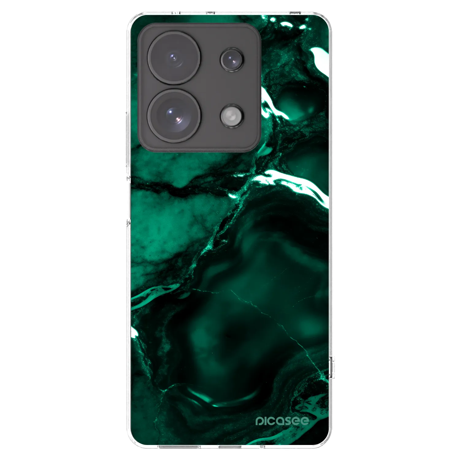 Picasee διαφανής θήκη σιλικόνης Xiaomi Redmi Note 13 Pro 4G - Dark emerald