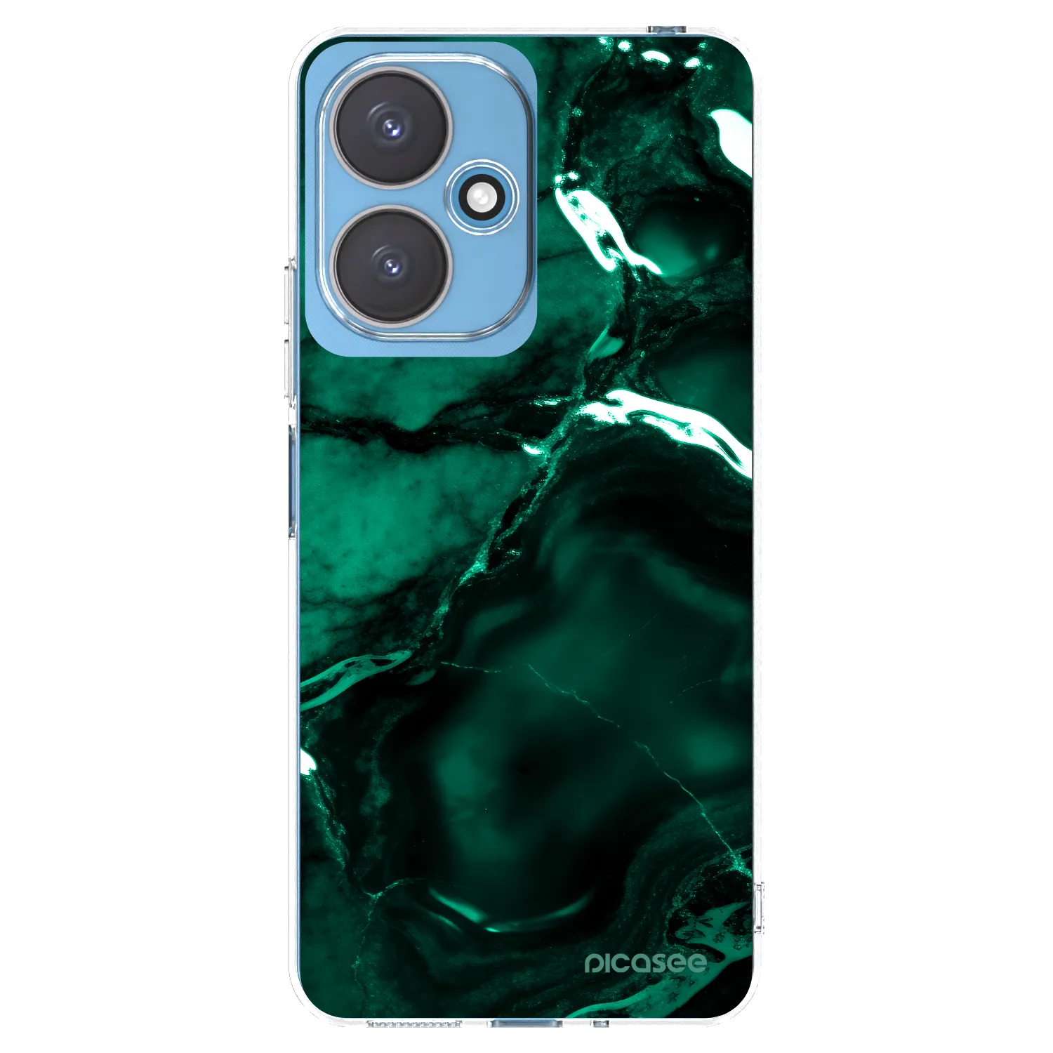 Picasee διαφανής θήκη σιλικόνης Xiaomi Redmi 13C 5G - Dark emerald