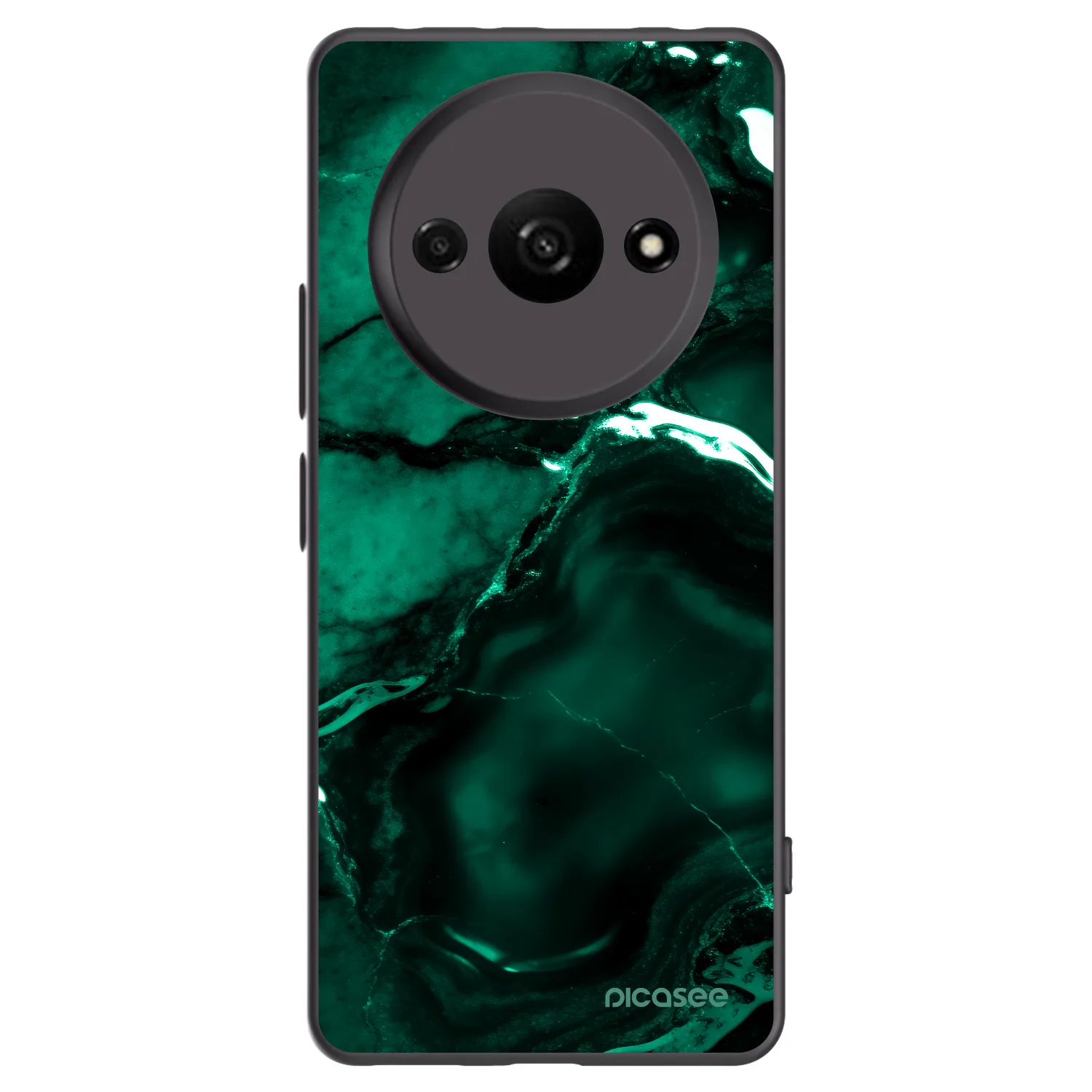 Picasee Μαύρη θήκη σιλικόνης για Xiaomi Redmi A3 - Dark emerald
