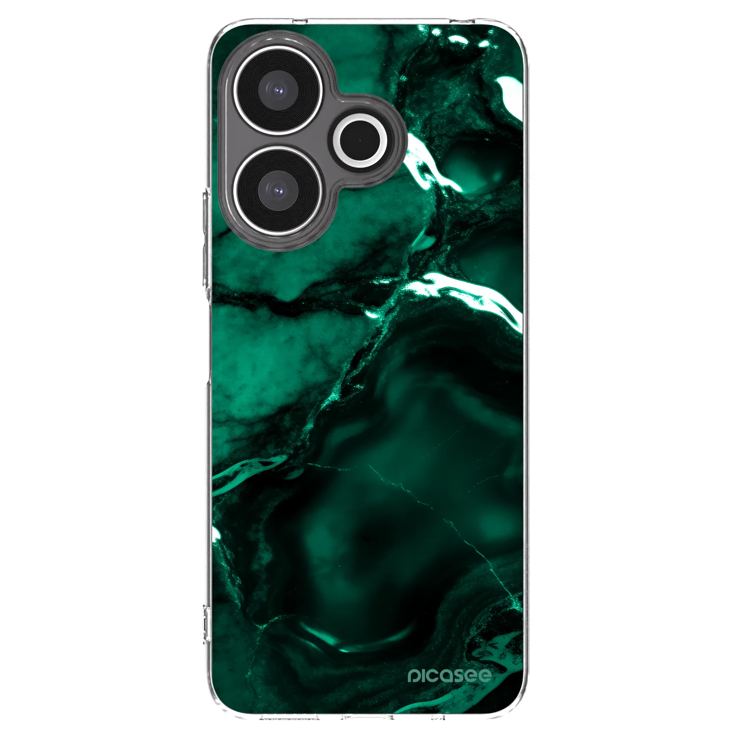 Picasee διαφανής θήκη σιλικόνης Xiaomi Redmi 13 4G - Dark emerald