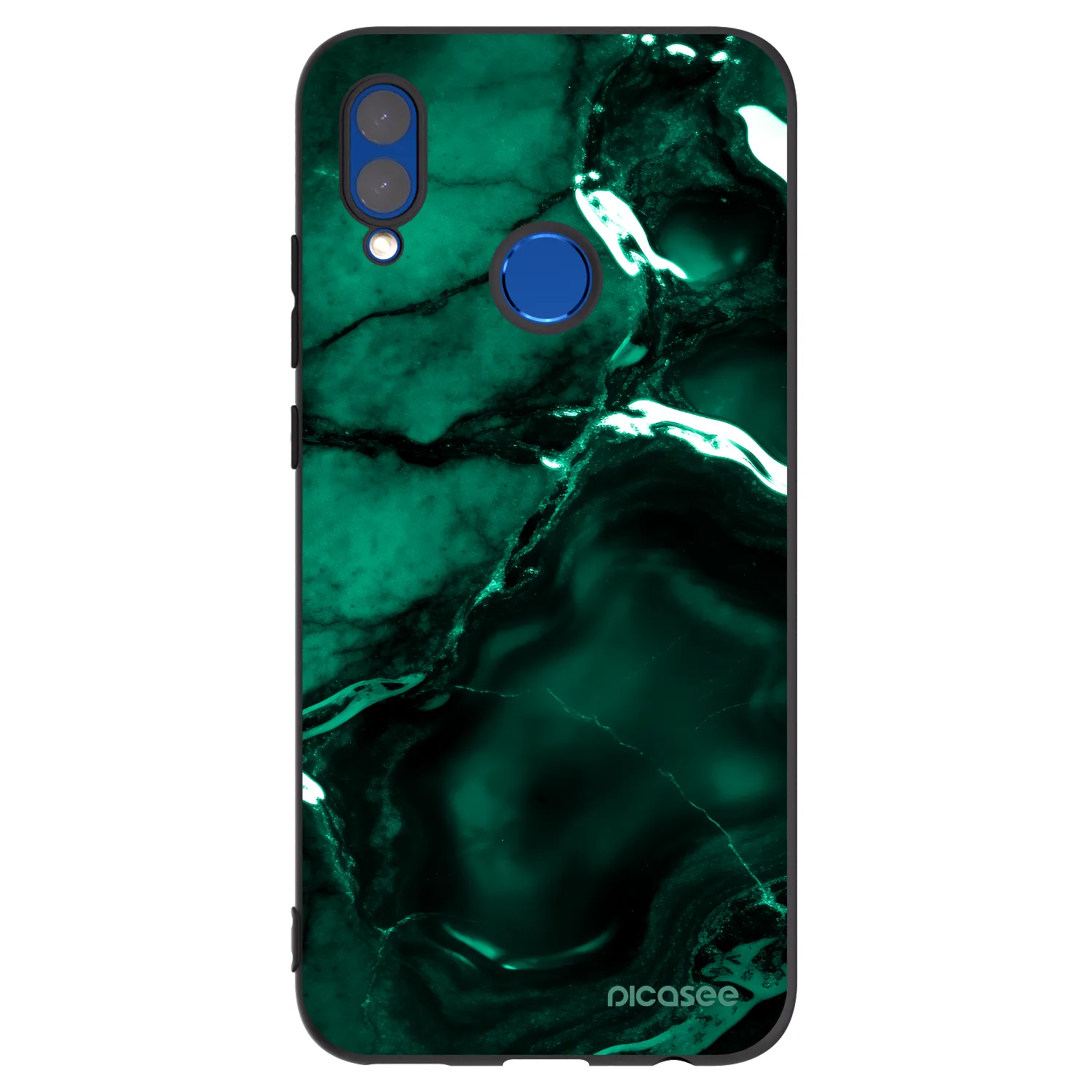 Picasee Μαύρη θήκη σιλικόνης για Honor 10 Lite - Dark emerald