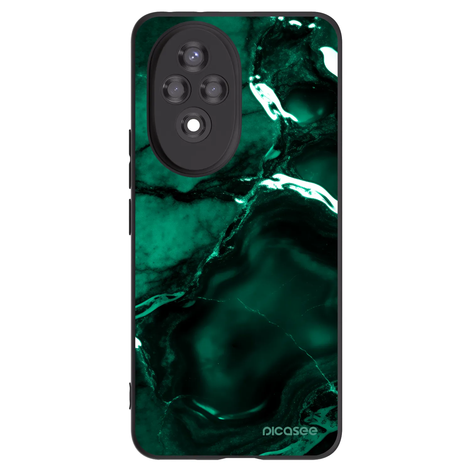 Picasee Μαύρη θήκη σιλικόνης για Honor 200 5G - Dark emerald