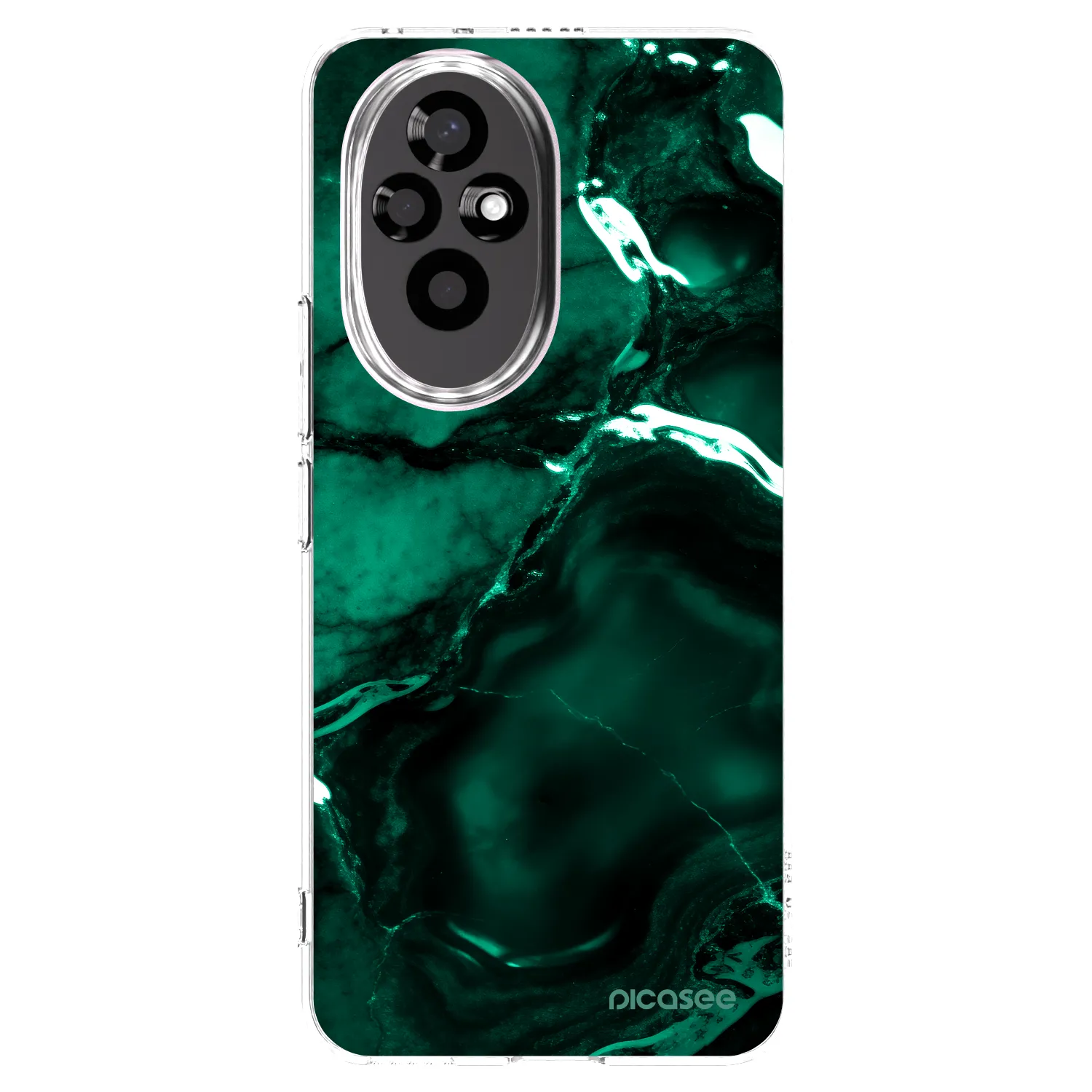 Picasee διαφανής θήκη σιλικόνης Honor 200 Pro 5G - Dark emerald