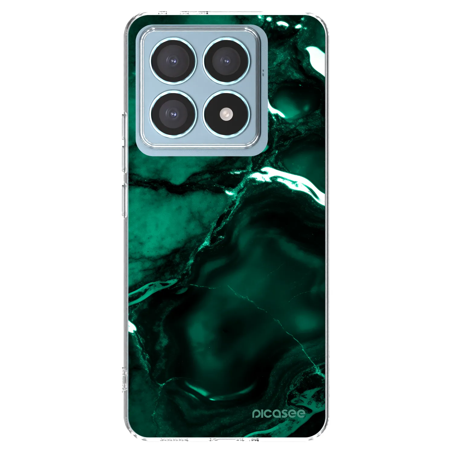 Picasee διαφανής θήκη σιλικόνης Xiaomi 14T Pro - Dark emerald