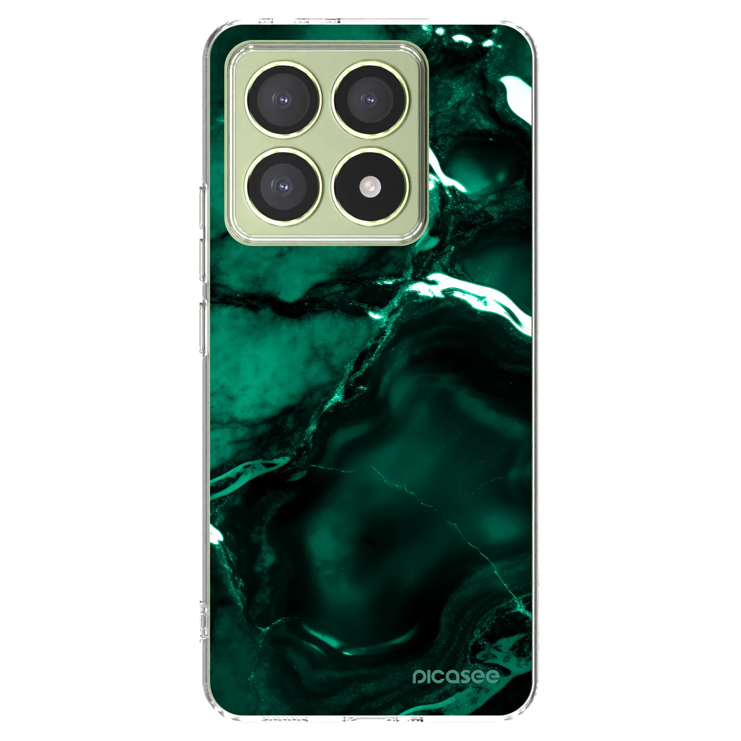 Picasee διαφανής θήκη σιλικόνης Xiaomi 14T - Dark emerald