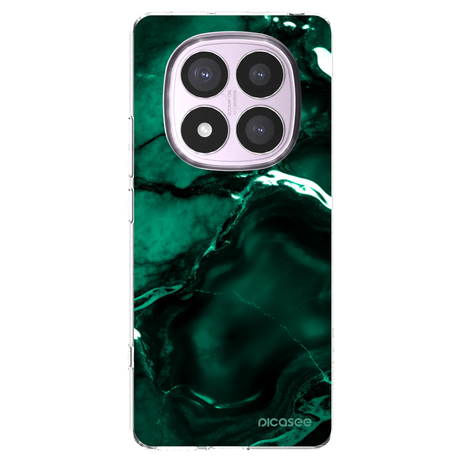 Picasee διαφανής θήκη σιλικόνης Xiaomi Redmi Note 14 Pro 5G - Dark emerald
