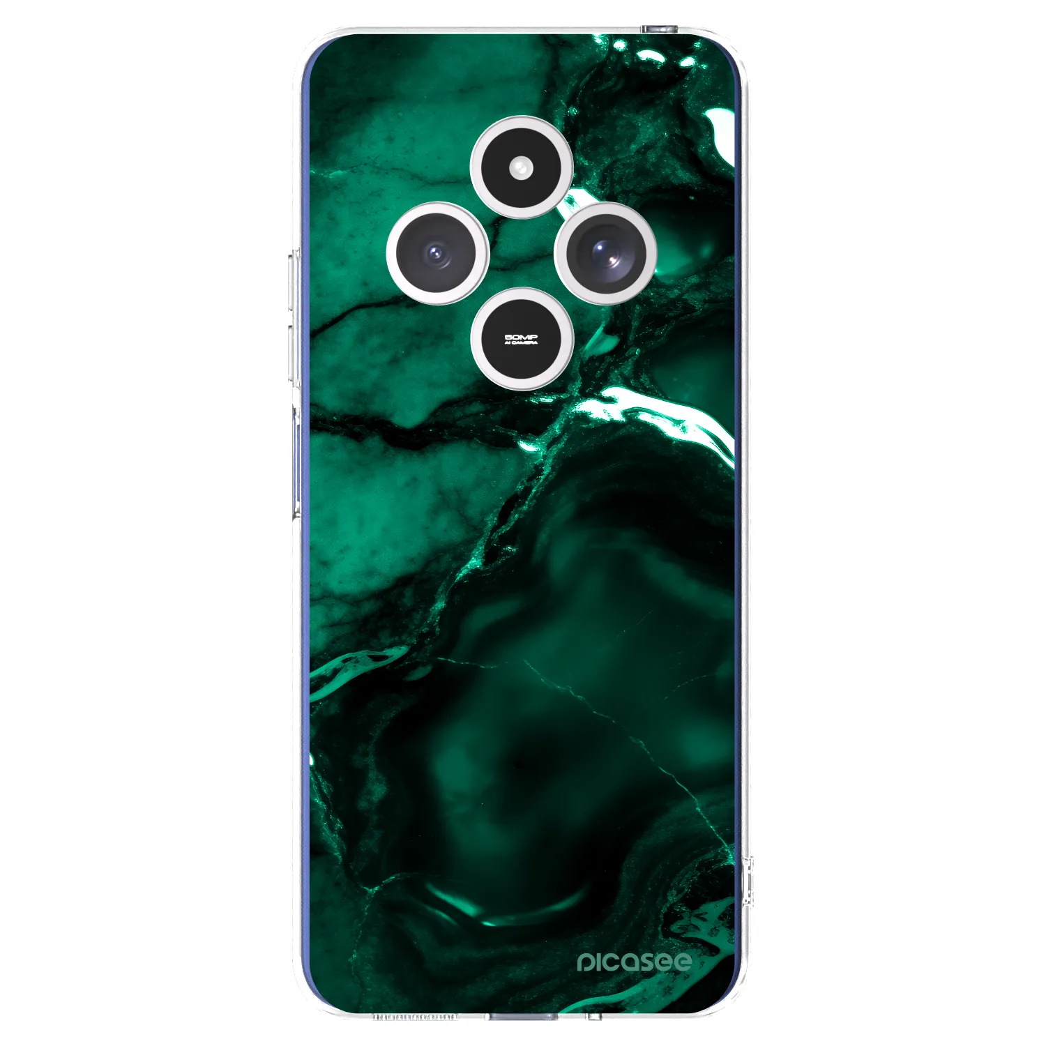 Picasee διαφανής θήκη σιλικόνης Xiaomi Redmi 14C - Dark emerald