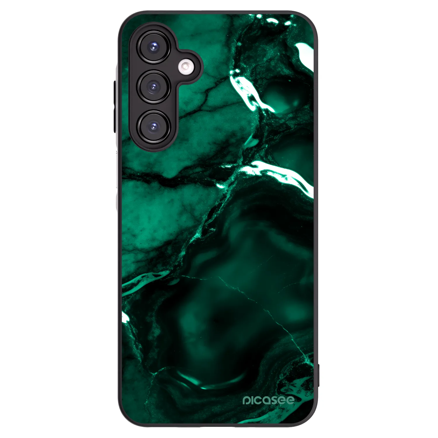 Picasee Μαύρη θήκη σιλικόνης για Samsung Galaxy A16 5G - Dark emerald