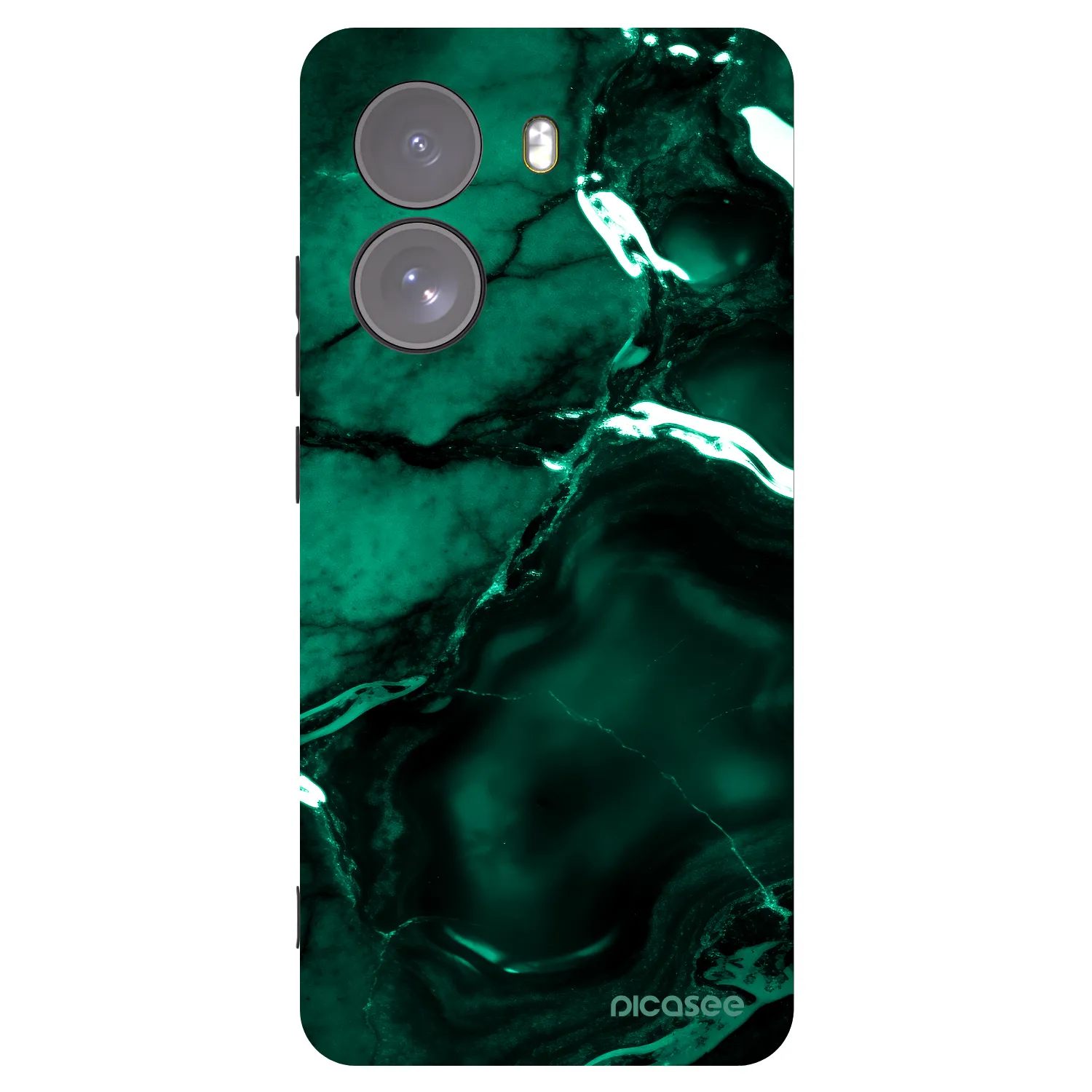 Picasee Μαύρη θήκη σιλικόνης για Xiaomi Poco X7 - Dark emerald