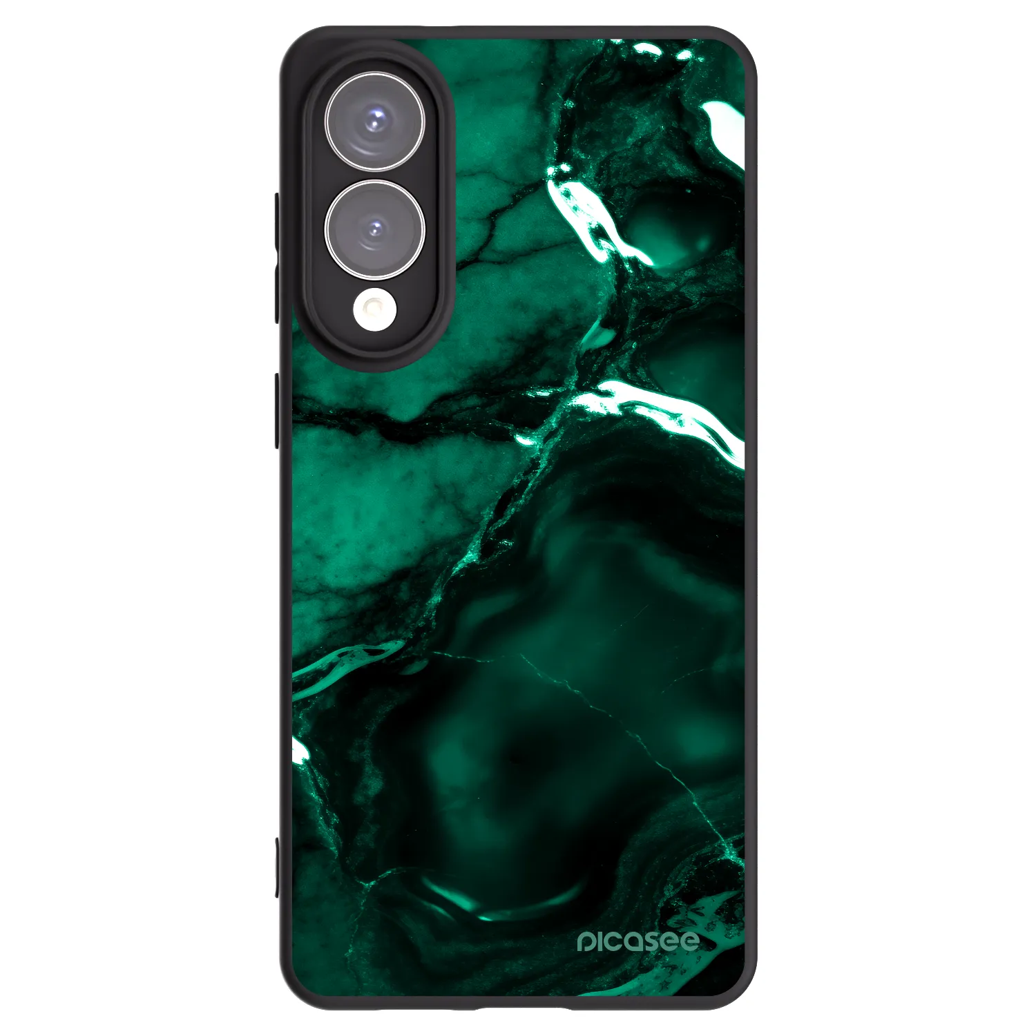 Picasee Μαύρη θήκη σιλικόνης για Samsung Galaxy S25 Edge 5G - Dark emerald