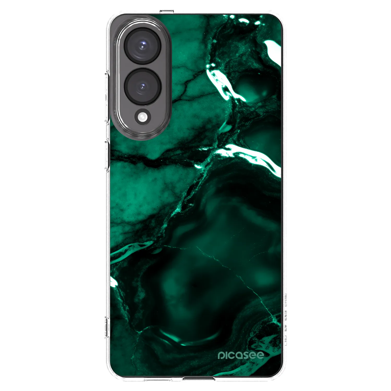 Picasee διαφανής θήκη σιλικόνης Samsung Galaxy S25 Edge 5G - Dark emerald