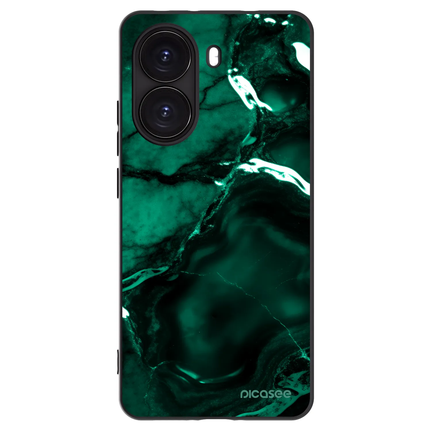 Picasee Μαύρη θήκη σιλικόνης για Xiaomi Poco X7 Pro 5G - Dark emerald