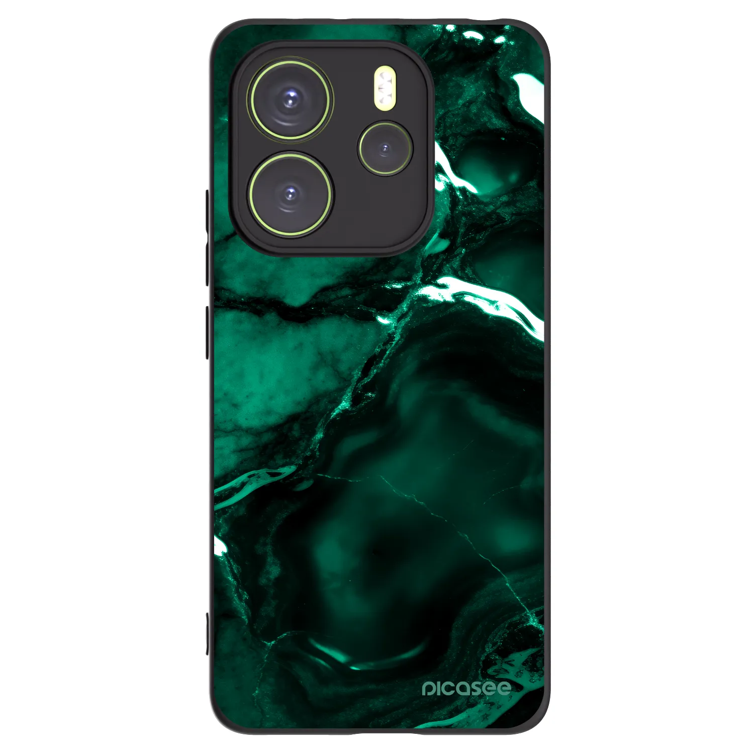 Picasee Μαύρη θήκη σιλικόνης για Xiaomi Redmi Note 14 4G - Dark emerald