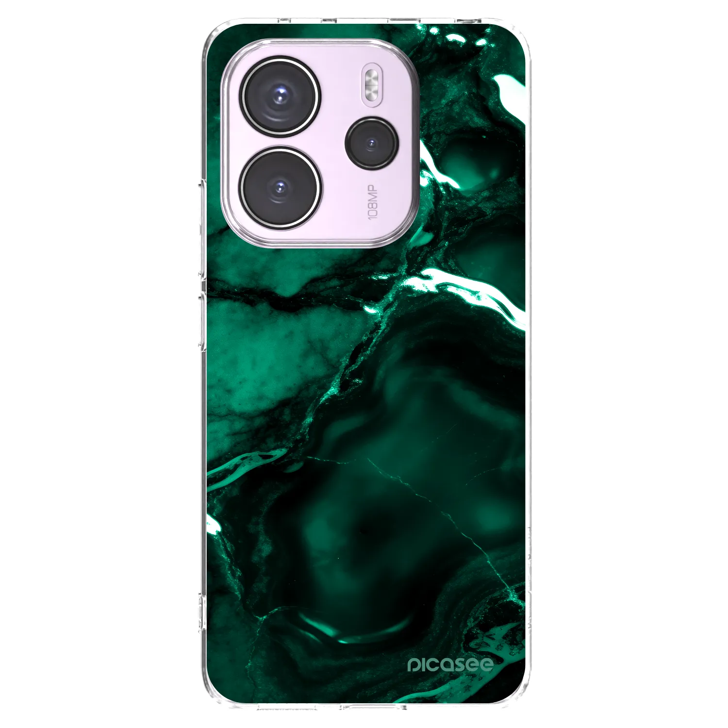 Picasee διαφανής θήκη σιλικόνης Xiaomi Redmi Note 14 4G - Dark emerald