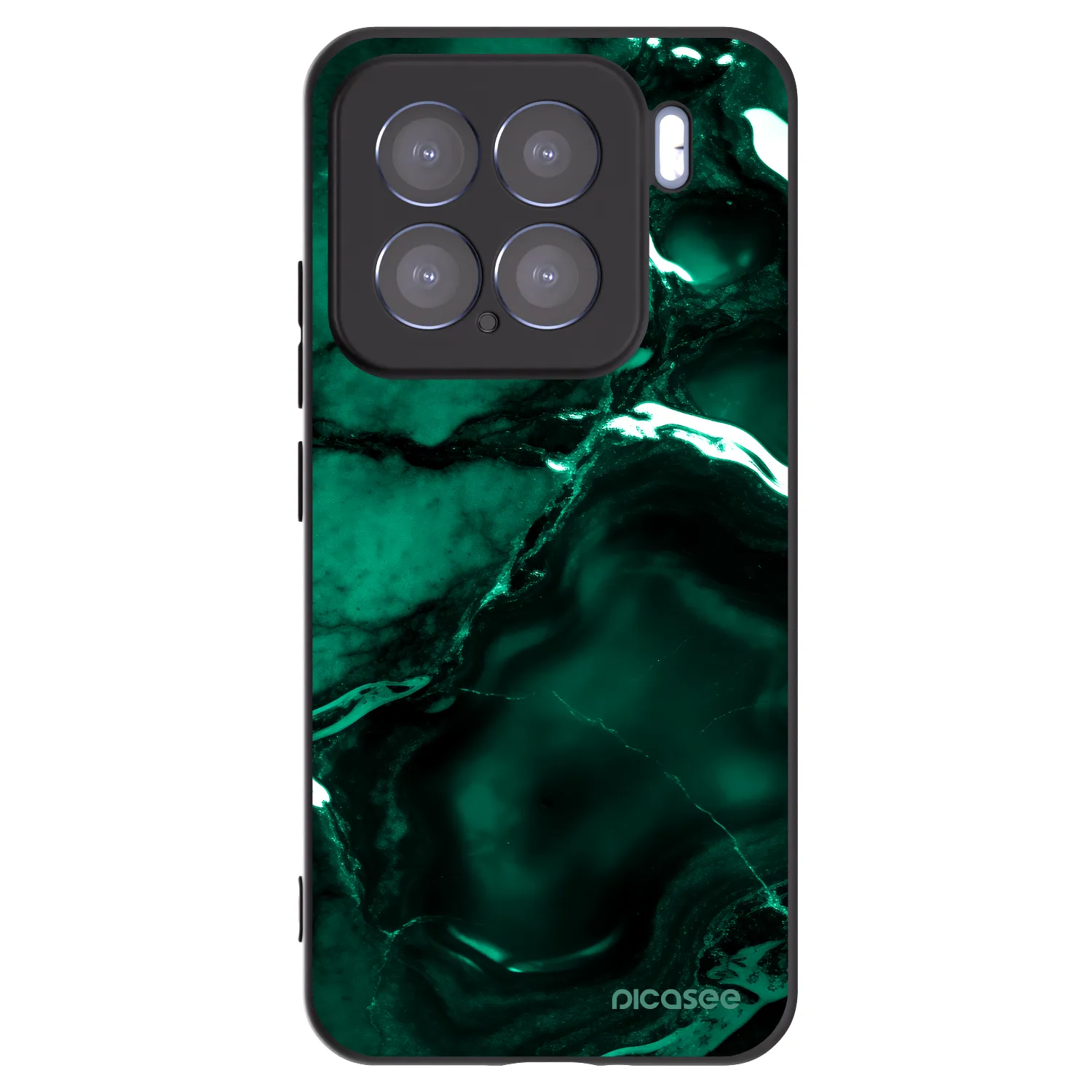 Picasee Μαύρη θήκη σιλικόνης για Xiaomi 15 - Dark emerald