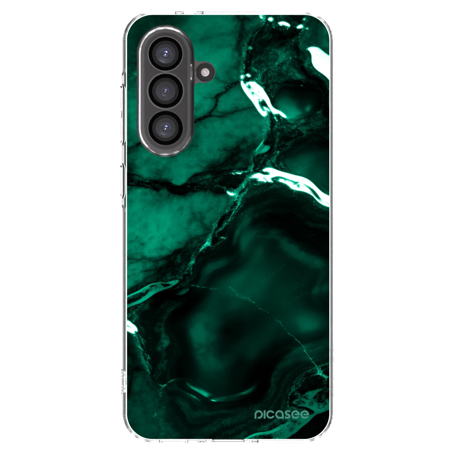 Picasee διαφανής θήκη σιλικόνης Samsung Galaxy A56 5G A566B - Dark emerald