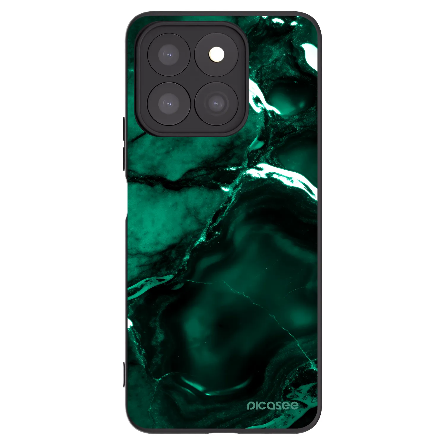 Picasee Μαύρη θήκη σιλικόνης για Honor X8c - Dark emerald