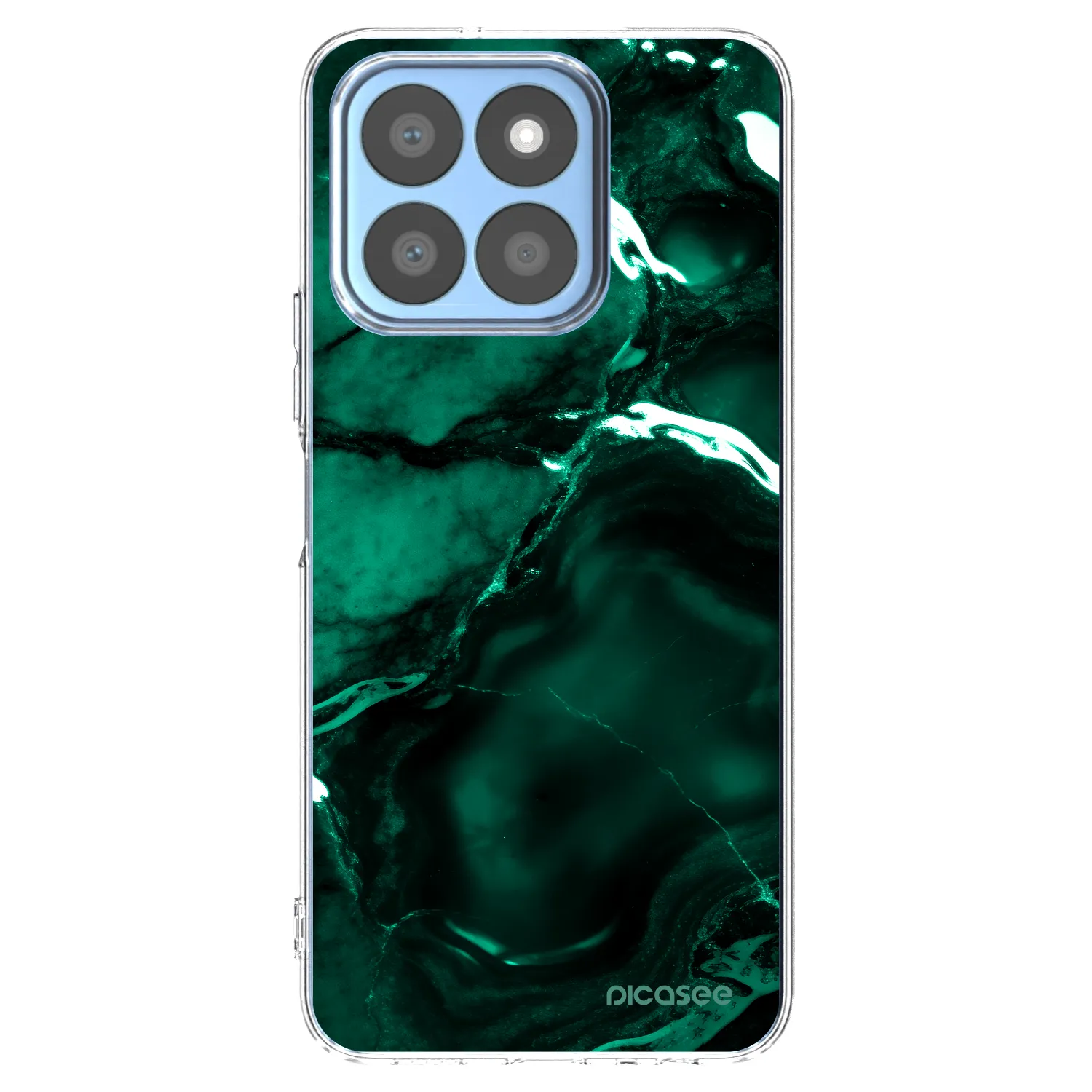 Picasee διαφανής θήκη σιλικόνης Honor X8c - Dark emerald