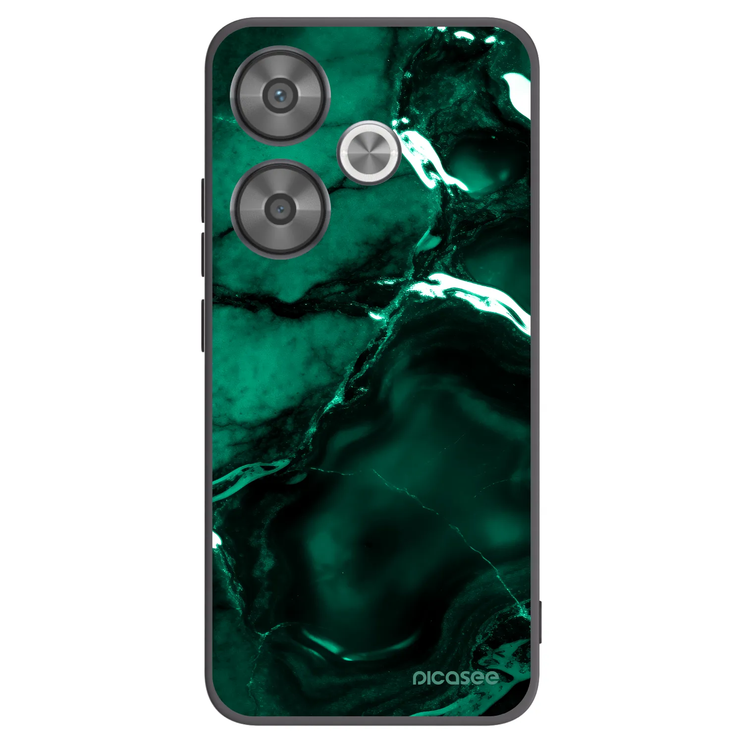 Picasee Μαύρη θήκη σιλικόνης για Xiaomi Poco F6 - Dark emerald