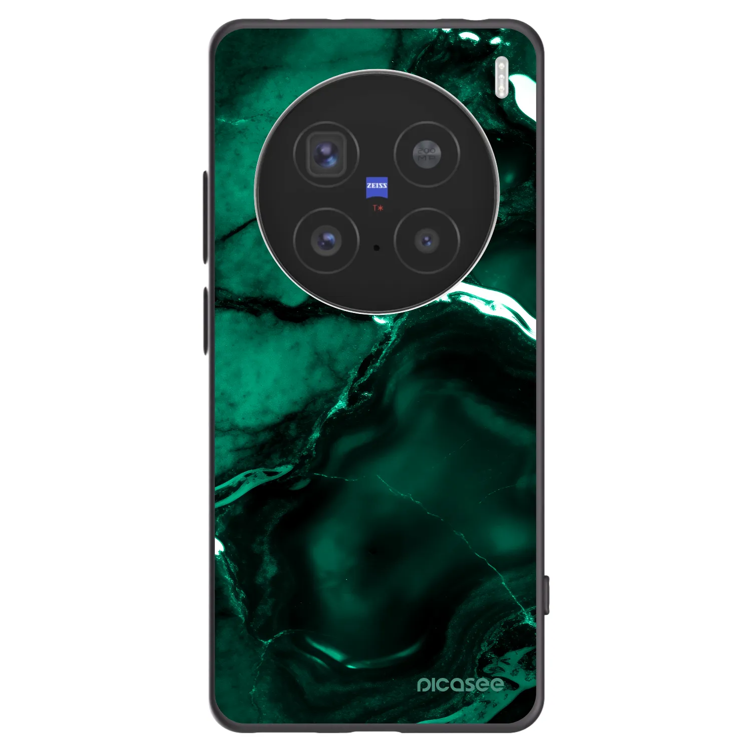 Picasee Μαύρη θήκη σιλικόνης για Vivo X200 Pro - Dark emerald