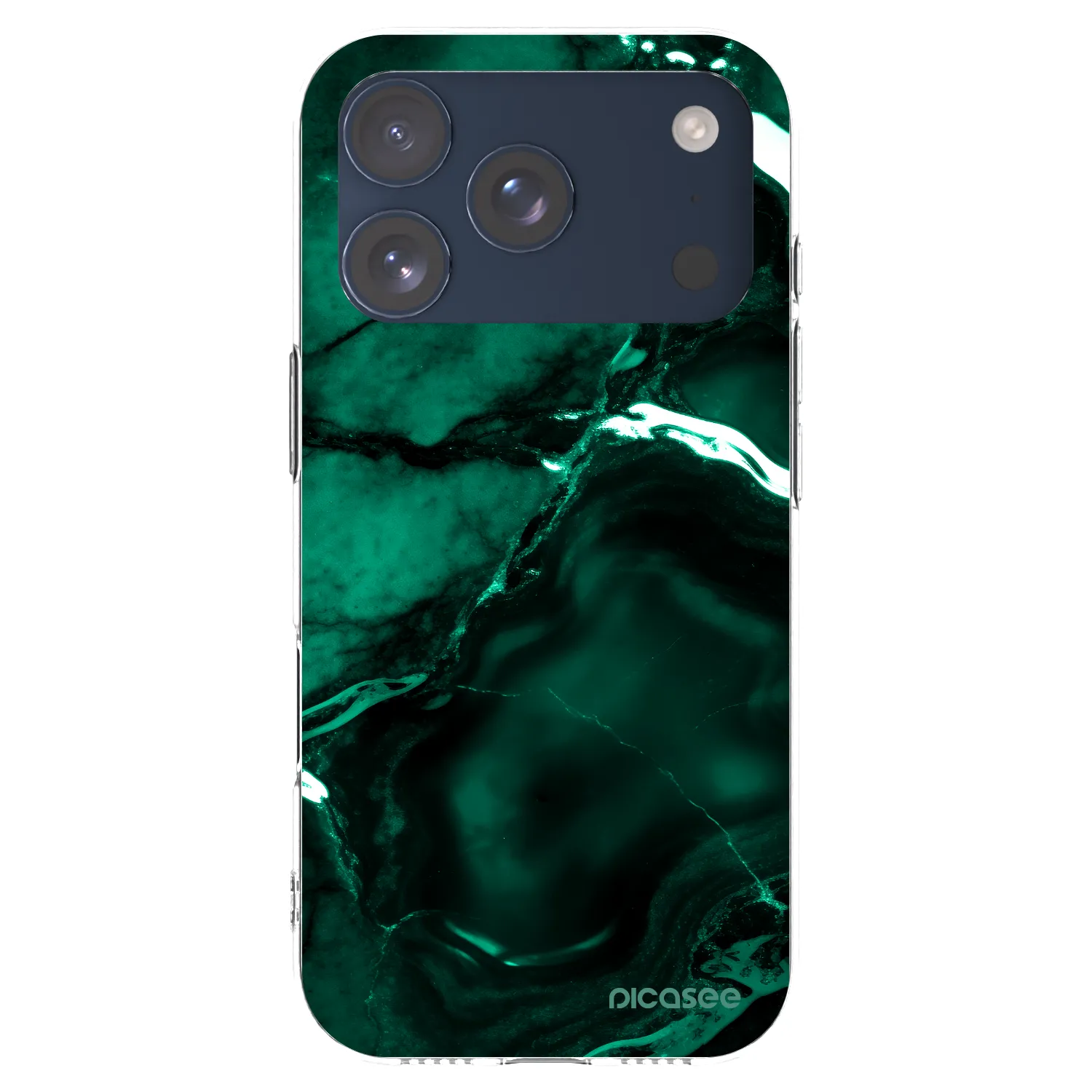 Picasee διαφανής θήκη σιλικόνης Apple iPhone 17 Pro - Dark emerald