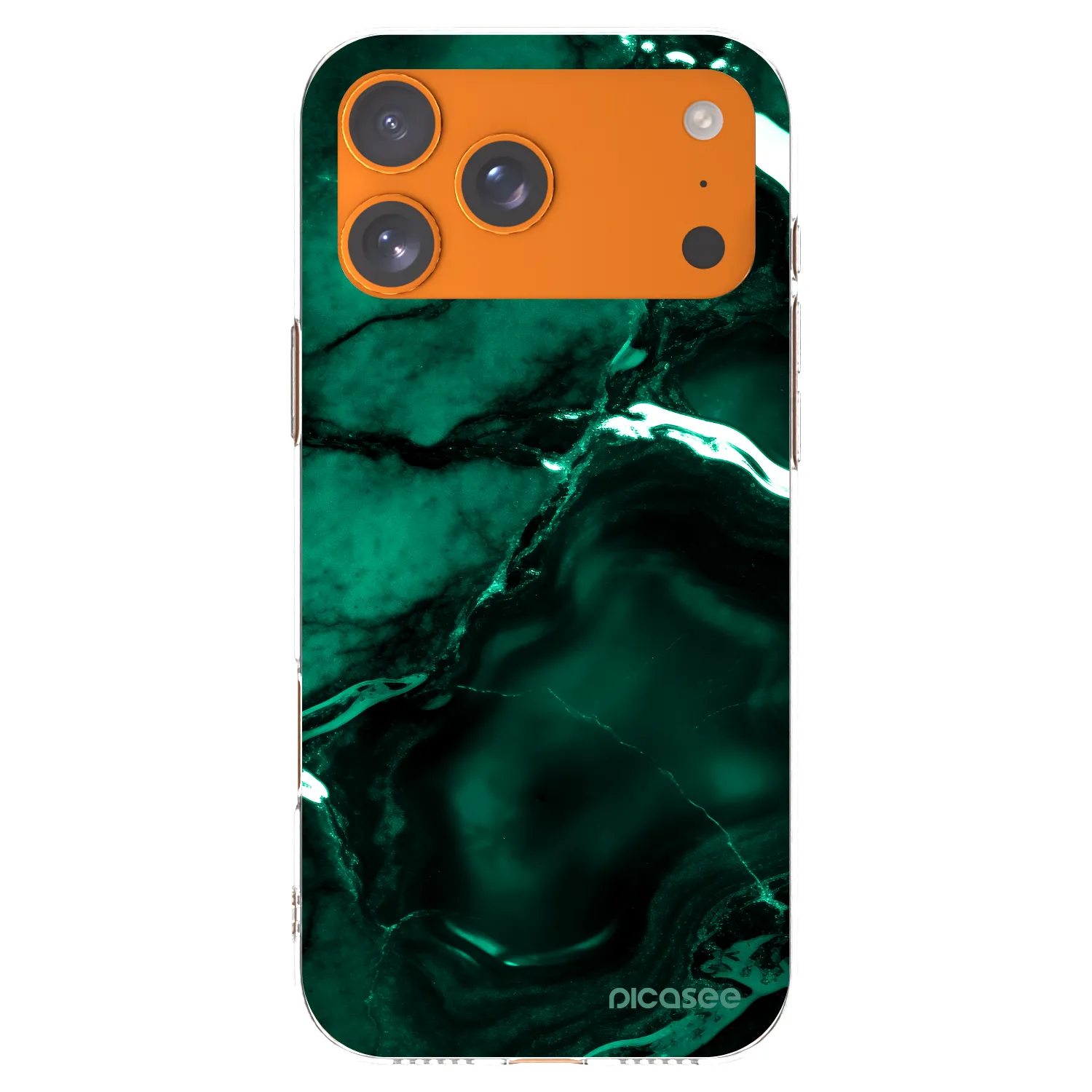 Picasee διαφανής θήκη σιλικόνης Apple iPhone 17 Pro Max - Dark emerald