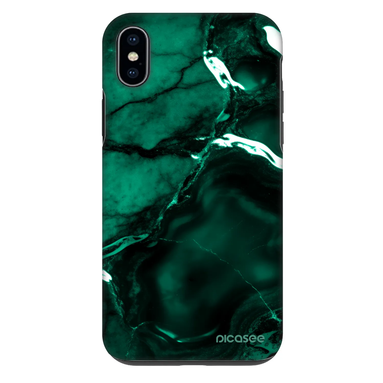 Picasee Fashion Case για Apple iPhone XS Max - Dark emerald