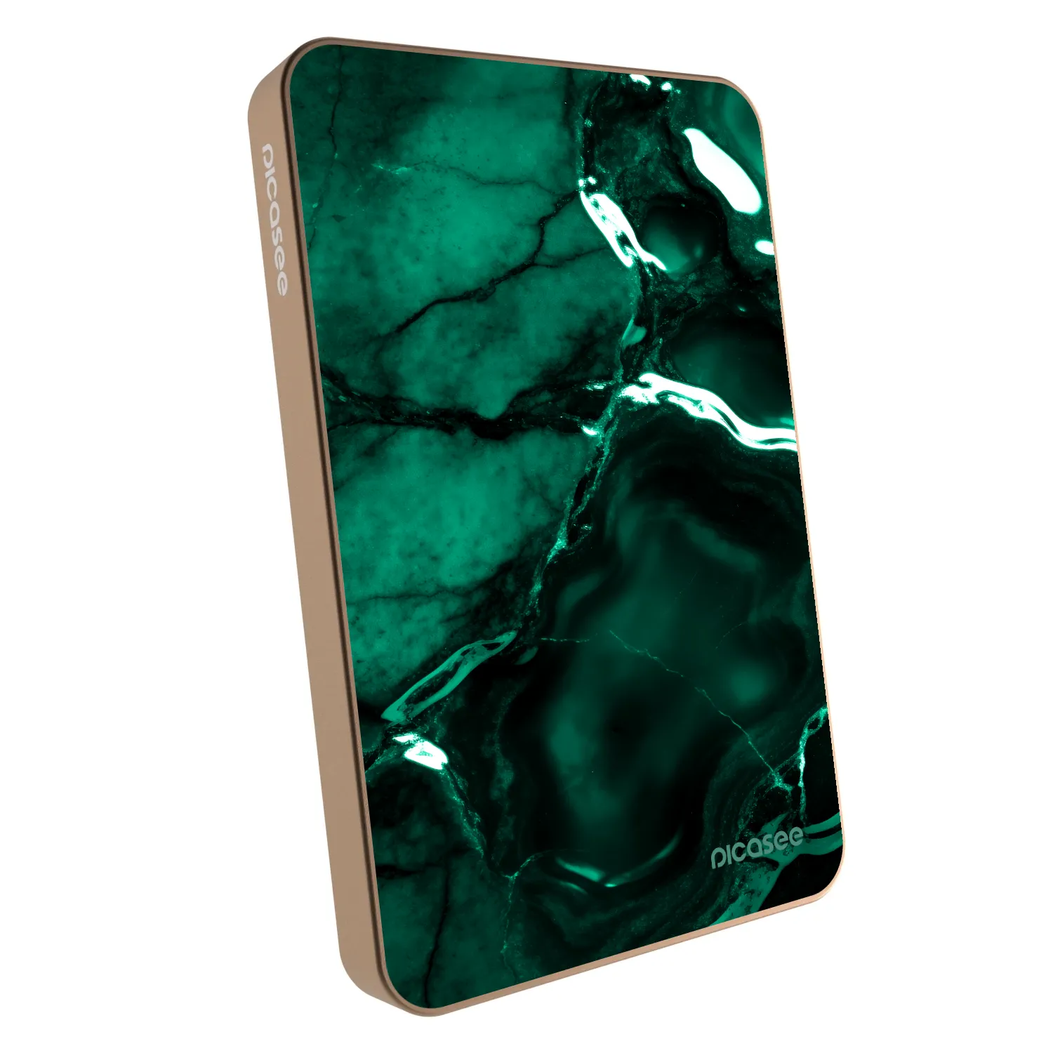 Picasee Powerbank με MagSafe 5 000 mAh Χρυσαφένιος - Dark emerald