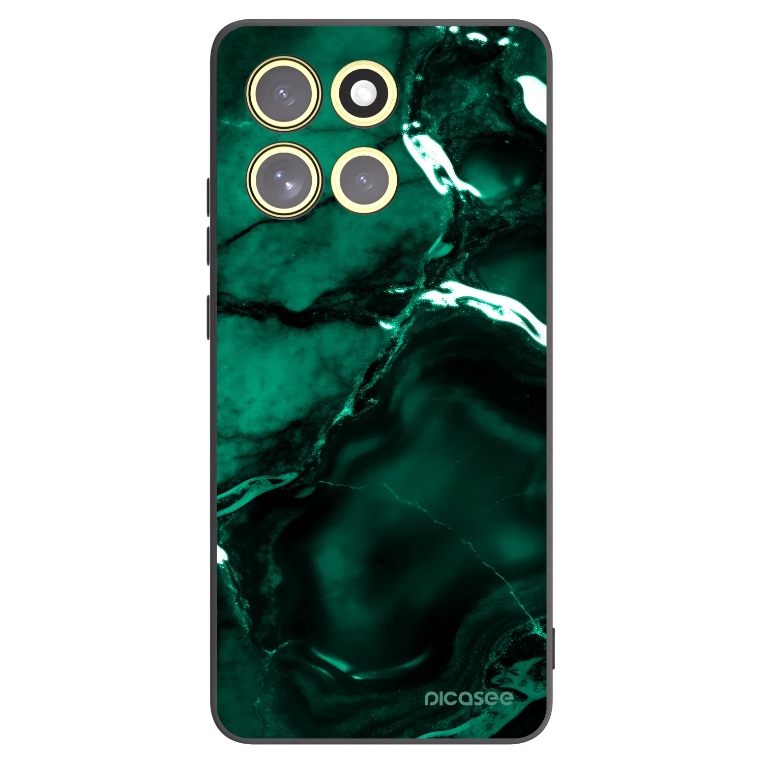 Picasee Μαύρη θήκη σιλικόνης για Motorola Moto G86 5G - Dark emerald