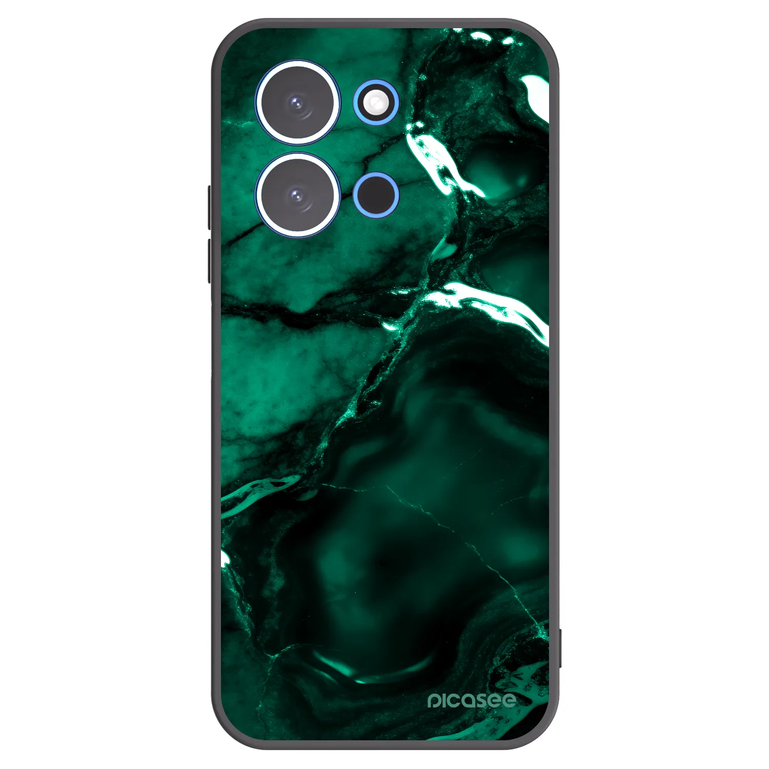 Picasee Μαύρη θήκη σιλικόνης για Xiaomi Redmi 15C 4G - Dark emerald
