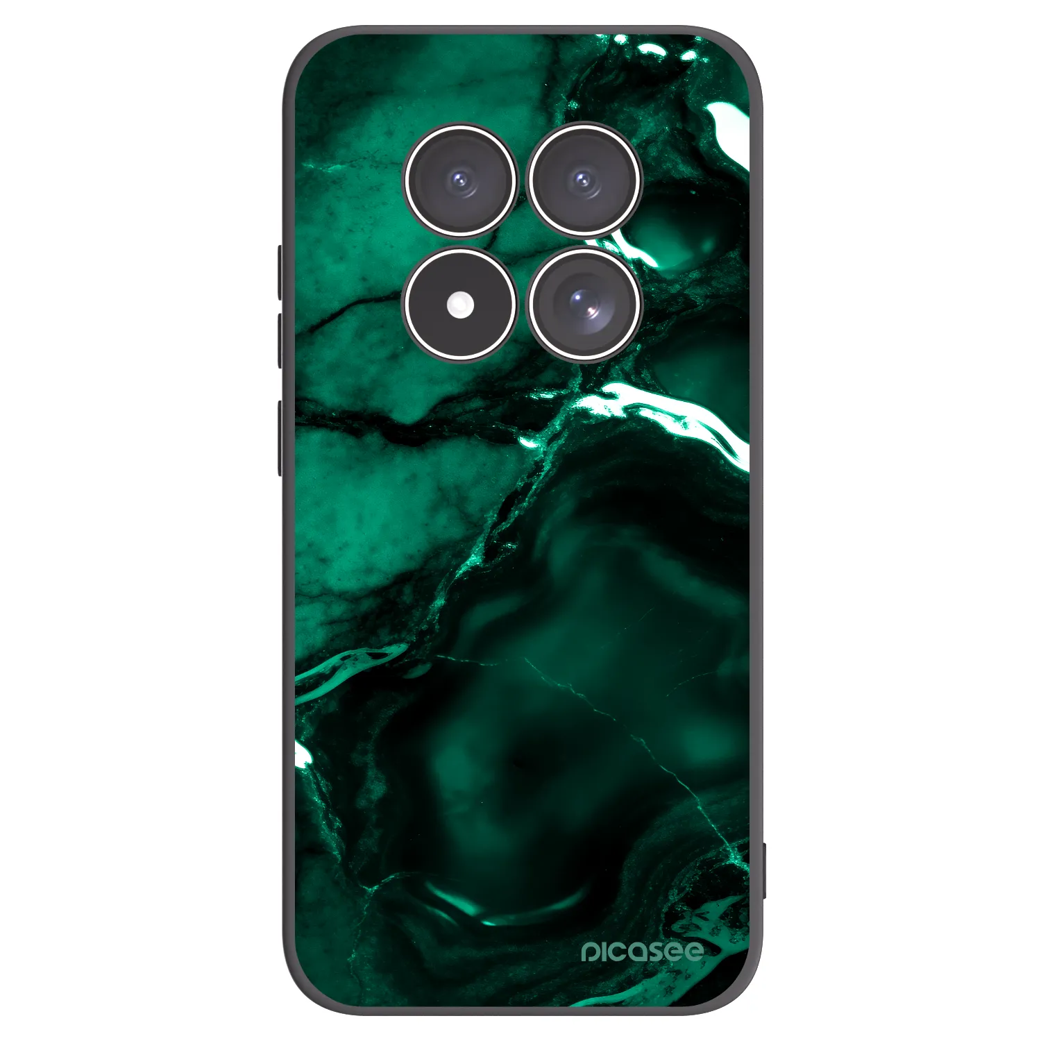 Picasee Μαύρη θήκη σιλικόνης για Xiaomi Redmi Note 15 Pro 4G - Dark emerald