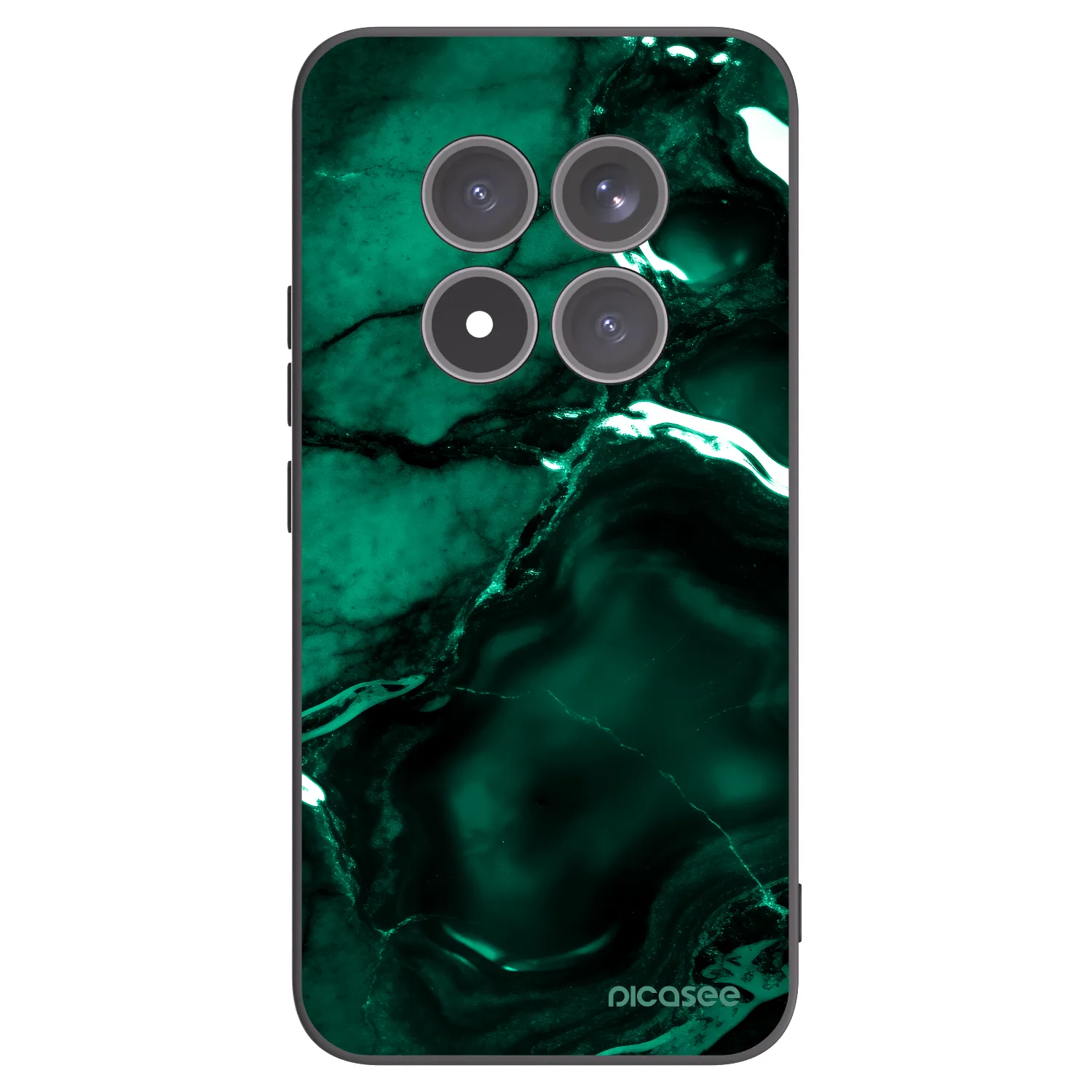 Picasee Μαύρη θήκη σιλικόνης για Xiaomi Redmi Note 15 Pro+ - Dark emerald