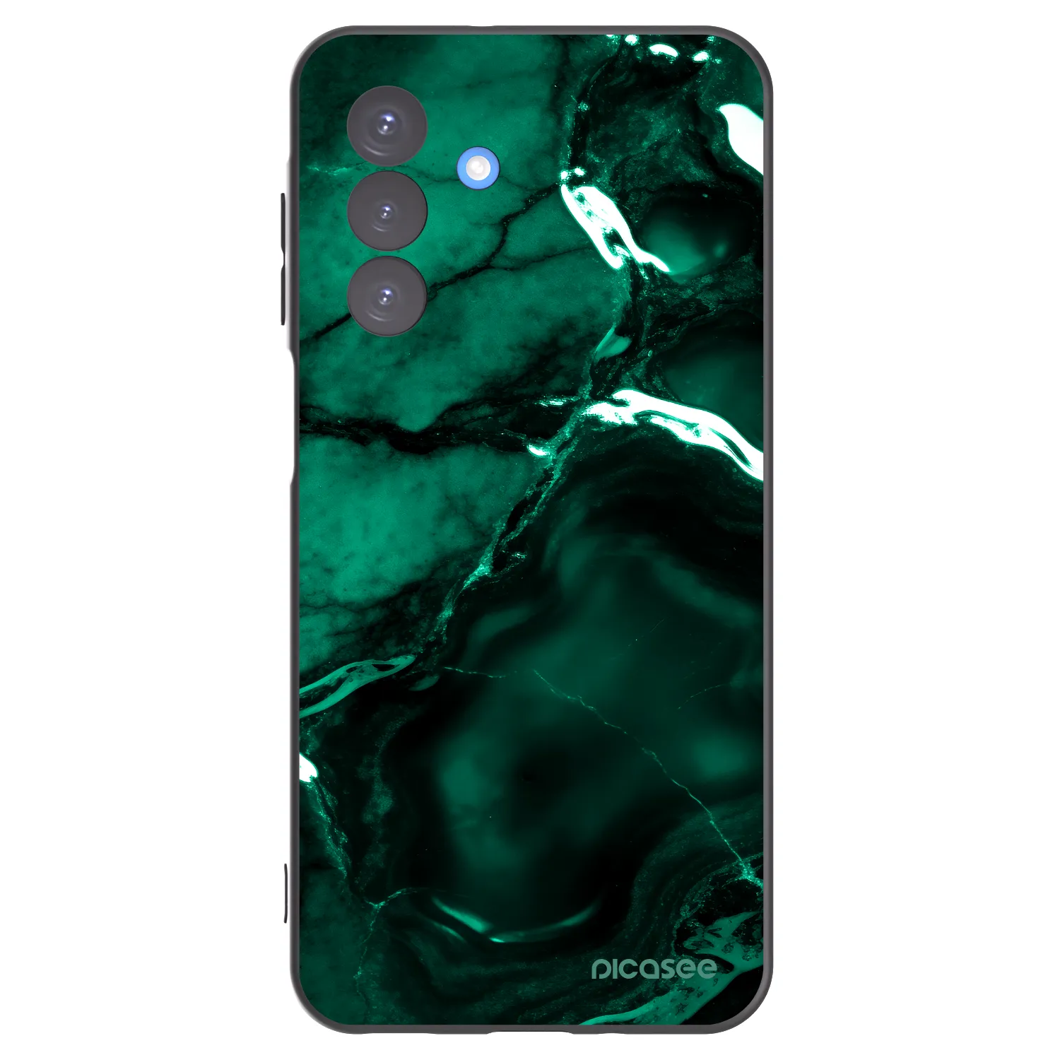 Picasee Μαύρη θήκη σιλικόνης για Samsung Galaxy A17 5G - Dark emerald
