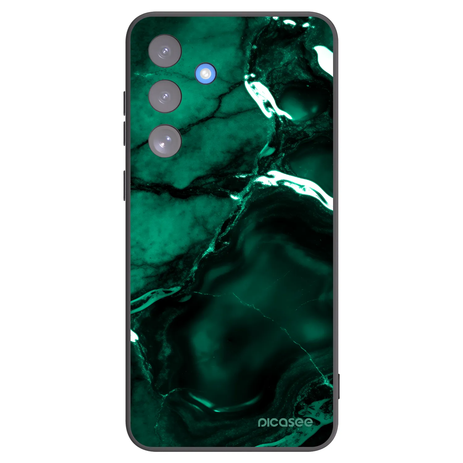 Picasee Μαύρη θήκη σιλικόνης για Samsung Galaxy S25 FE 5G - Dark emerald
