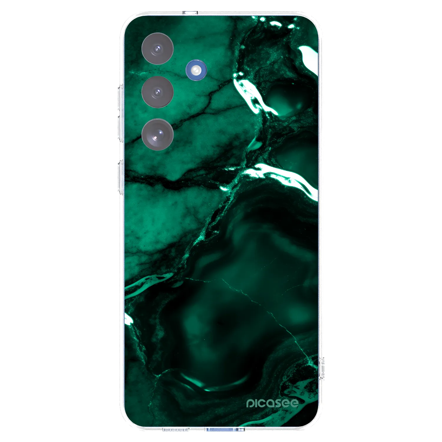 Picasee διαφανής θήκη σιλικόνης Samsung Galaxy S25 FE 5G - Dark emerald