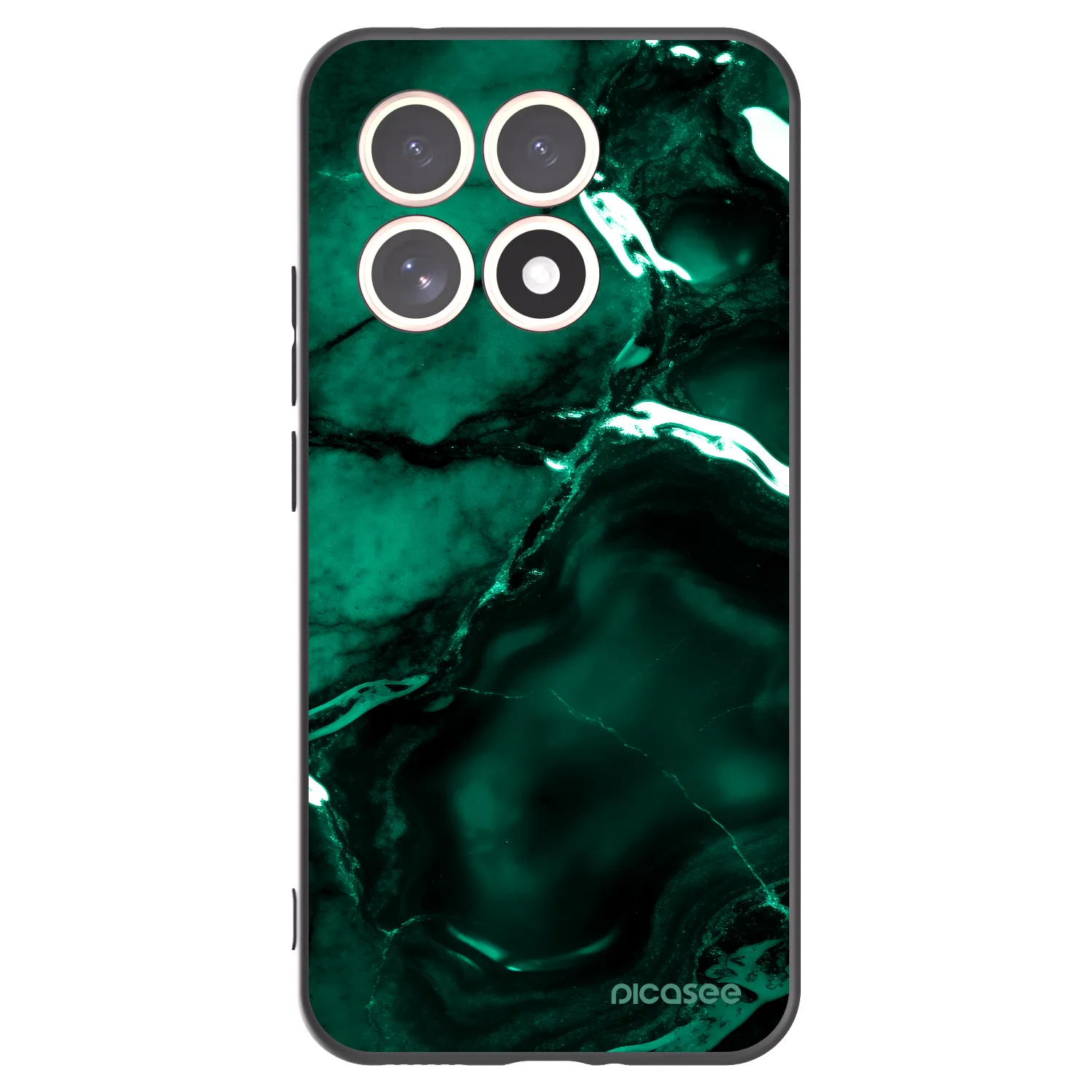 Picasee Μαύρη θήκη σιλικόνης για Xiaomi 15T - Dark emerald