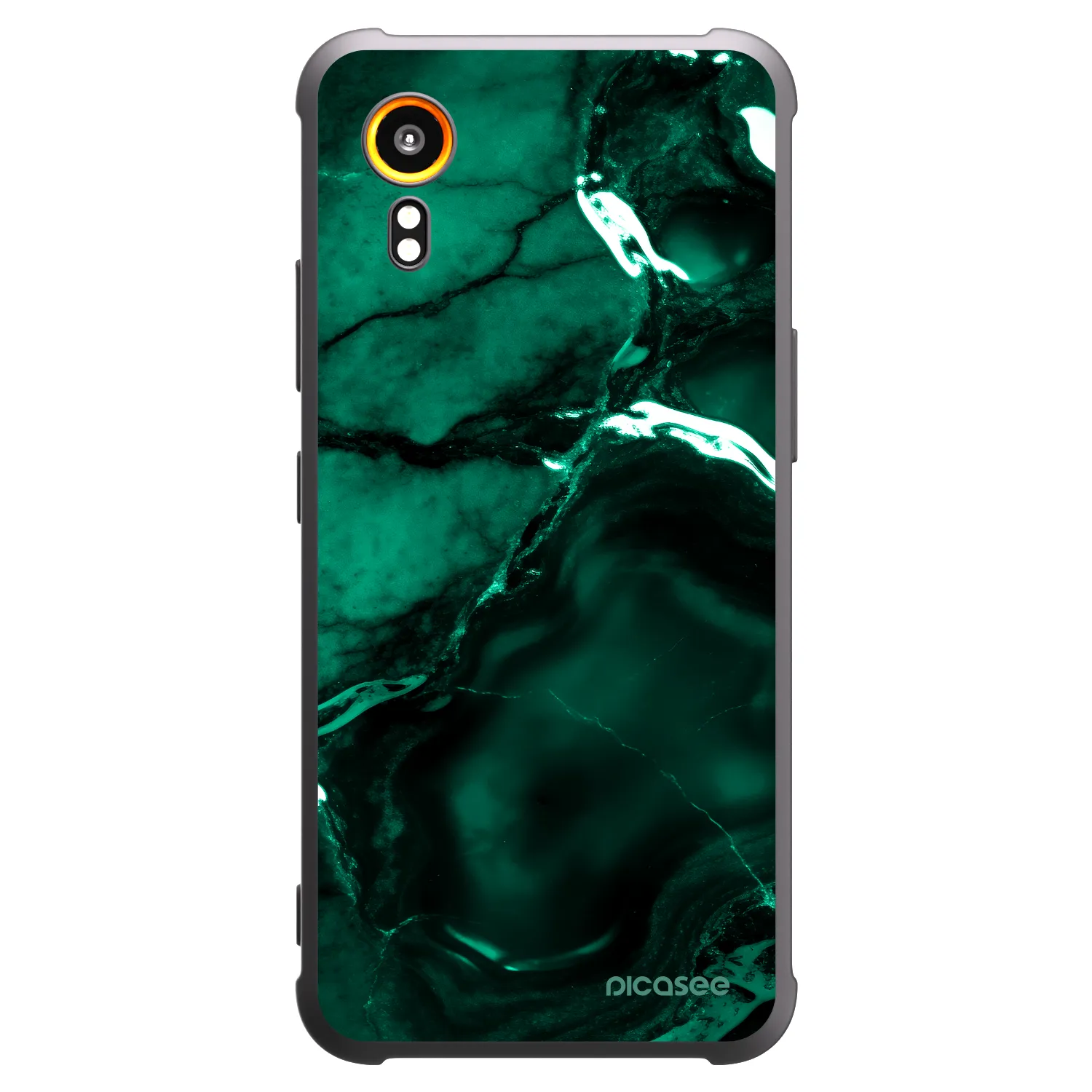 Picasee Μαύρη θήκη σιλικόνης για Samsung Galaxy XCover 7 - Dark emerald