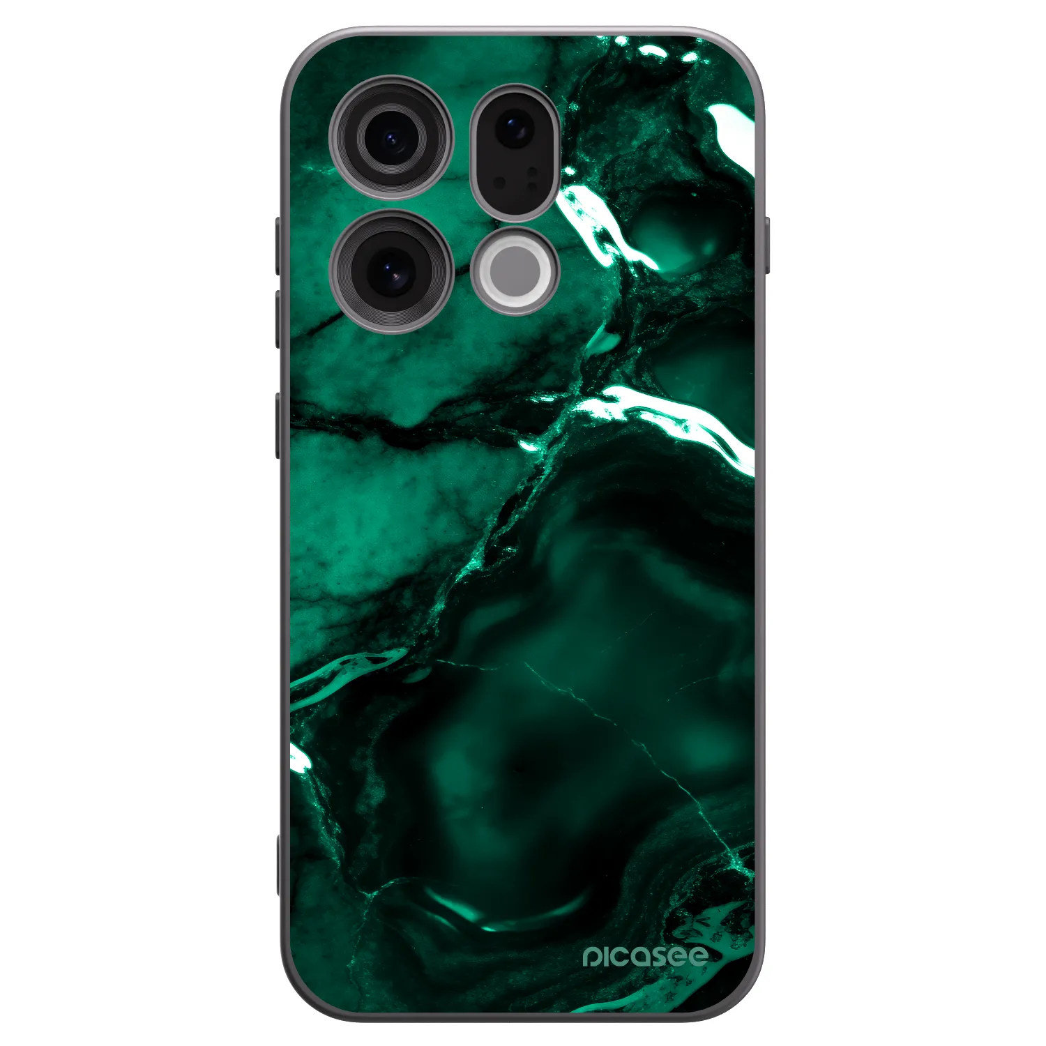 Picasee Μαύρη θήκη σιλικόνης για OPPO Find X9 - Dark emerald