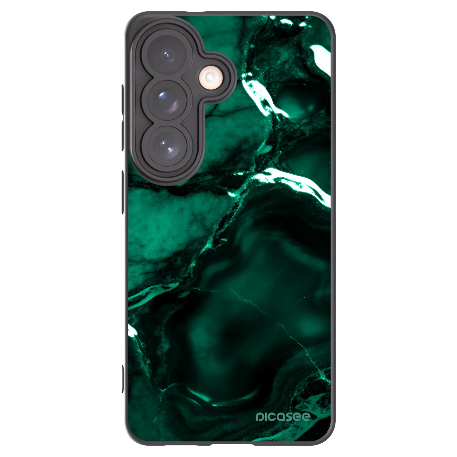 Picasee Μαύρη θήκη σιλικόνης για Samsung Galaxy S26 - Dark emerald