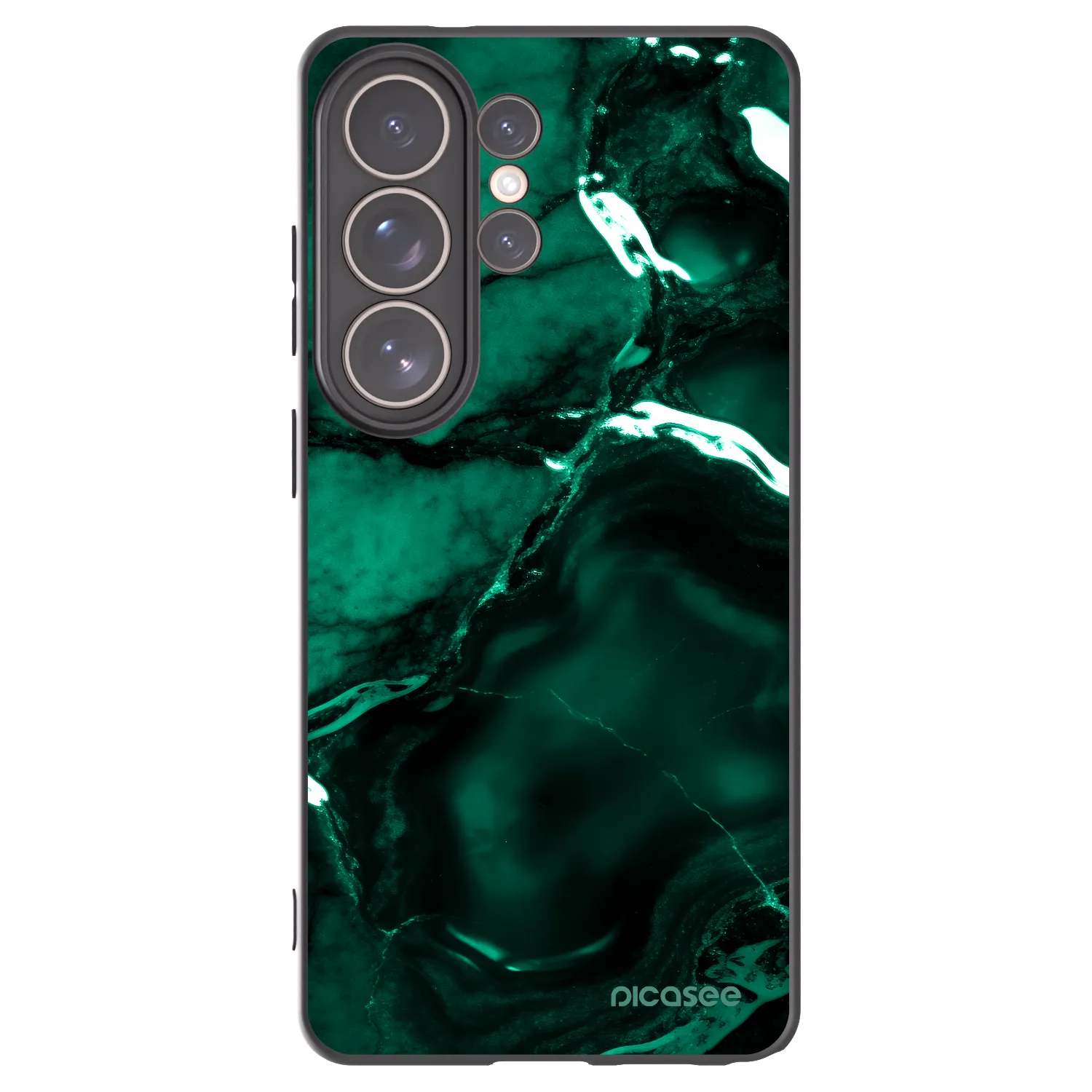 Picasee Μαύρη θήκη σιλικόνης για Samsung Galaxy S26 Ultra - Dark emerald